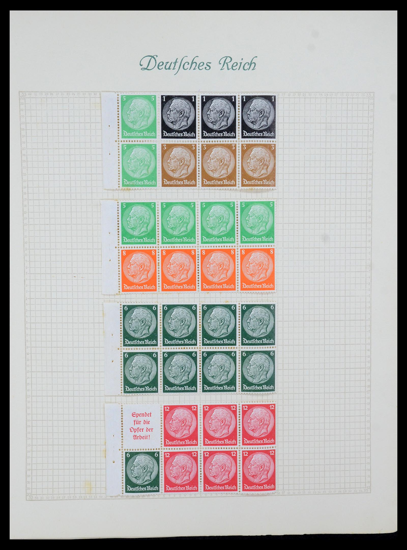 35270 022 - Stamp Collection 35270 German Reich combinations 1912-1941.