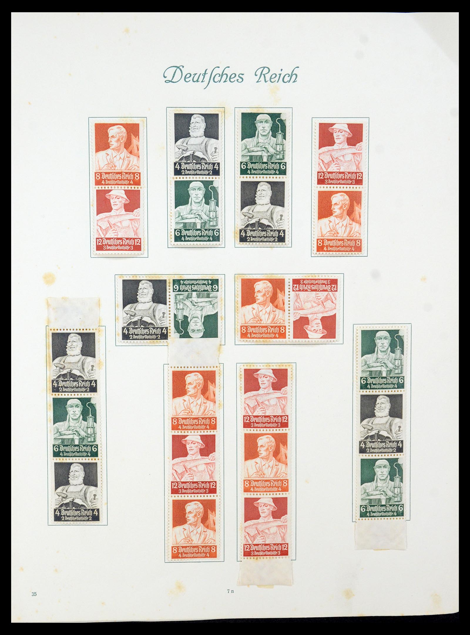 35270 024 - Stamp Collection 35270 German Reich combinations 1912-1941.