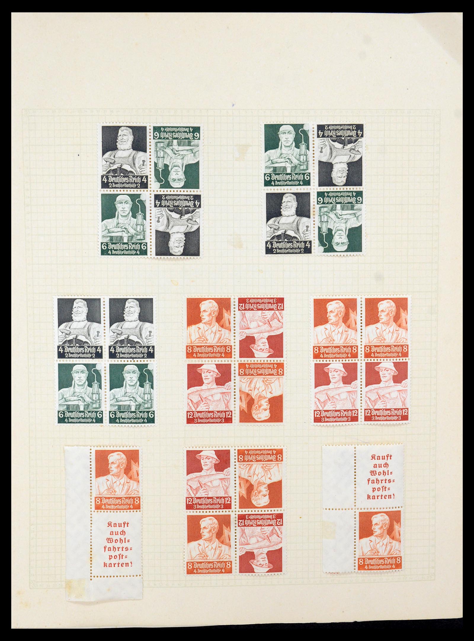 35270 026 - Stamp Collection 35270 German Reich combinations 1912-1941.