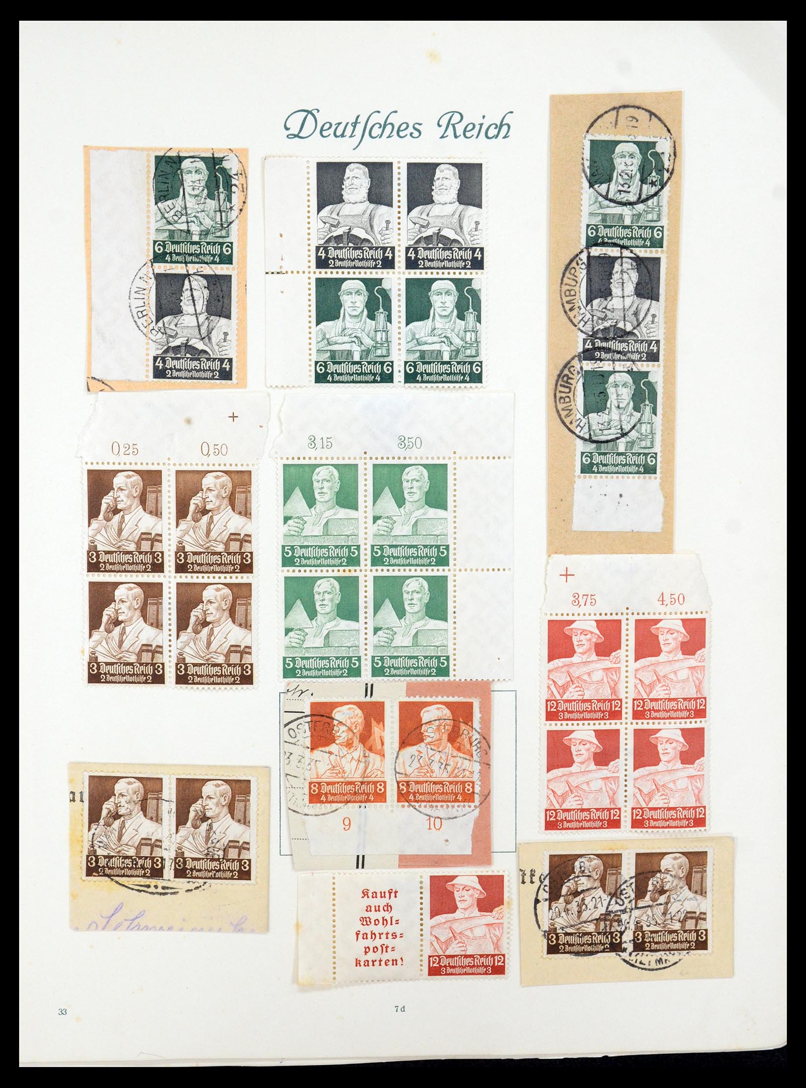 35270 028 - Stamp Collection 35270 German Reich combinations 1912-1941.