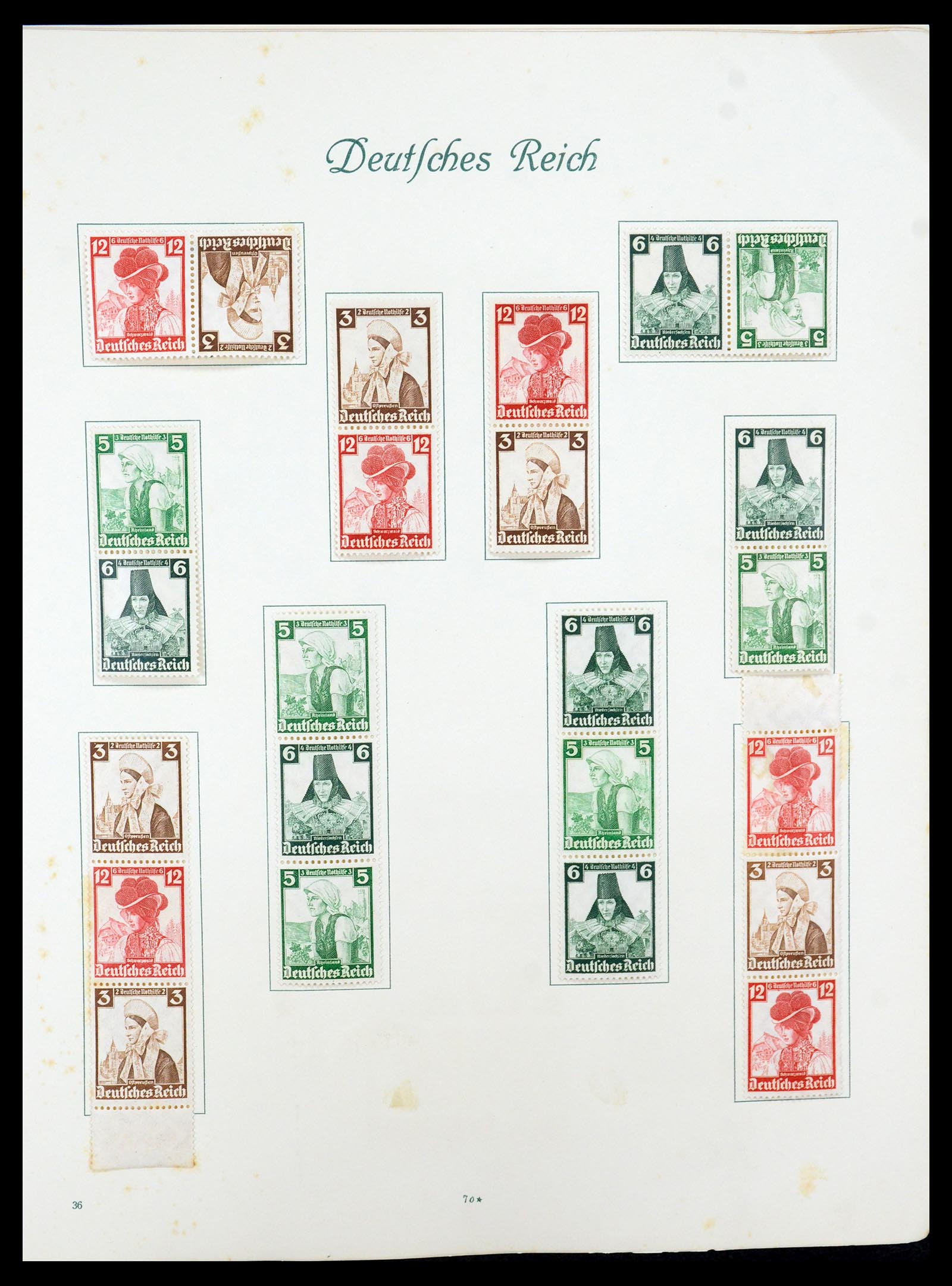 35270 029 - Stamp Collection 35270 German Reich combinations 1912-1941.