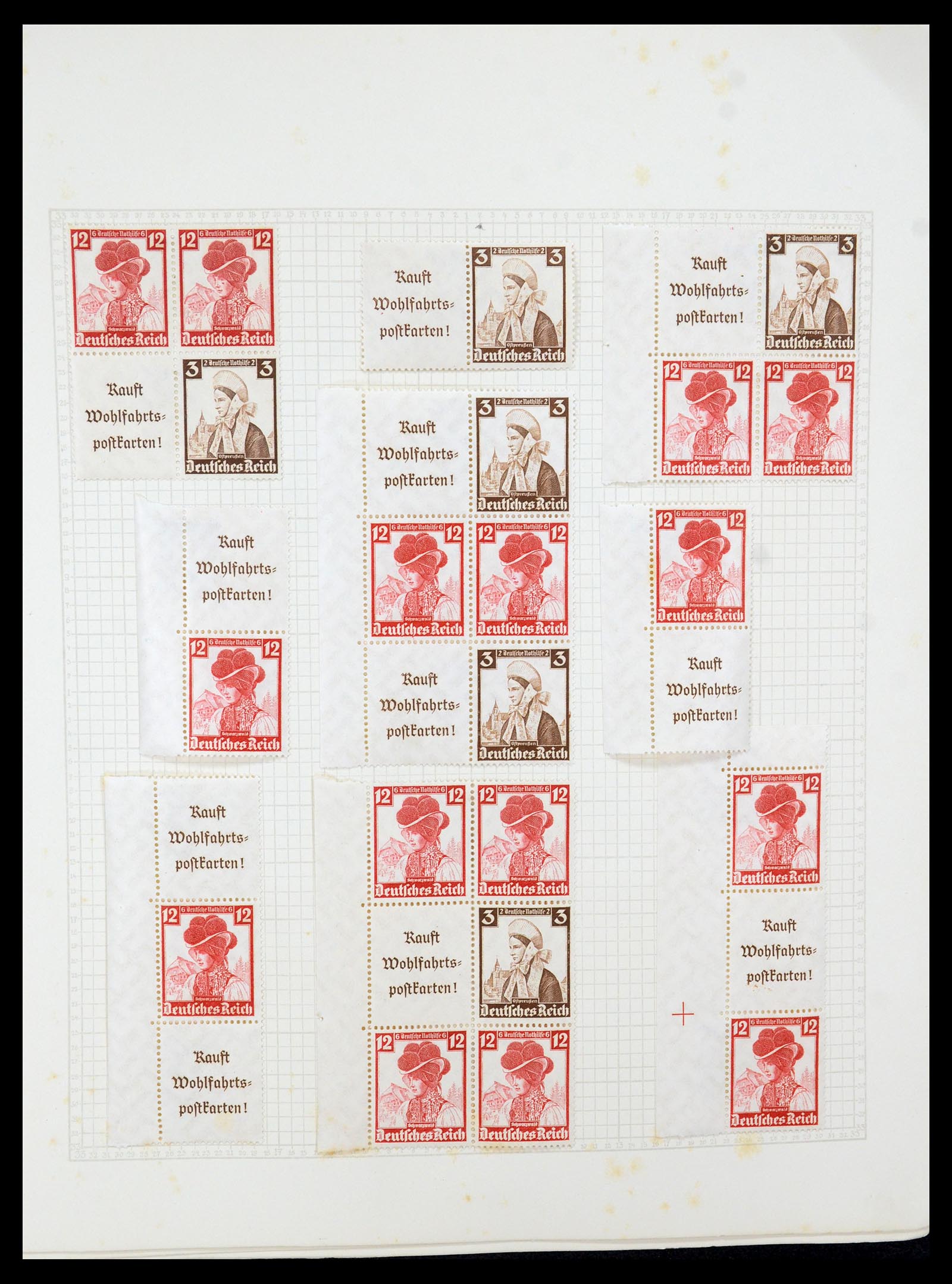 35270 031 - Stamp Collection 35270 German Reich combinations 1912-1941.