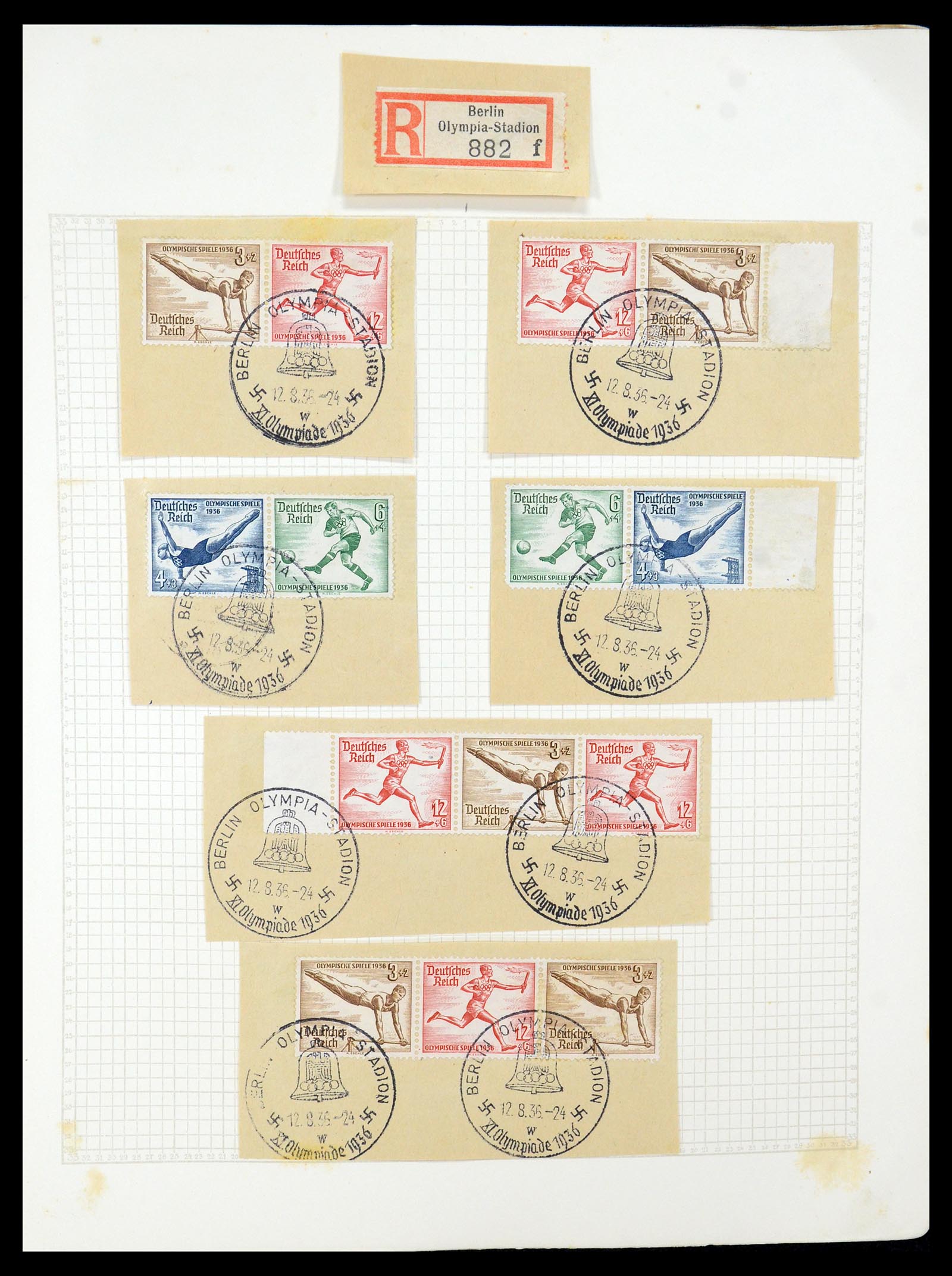 35270 034 - Stamp Collection 35270 German Reich combinations 1912-1941.