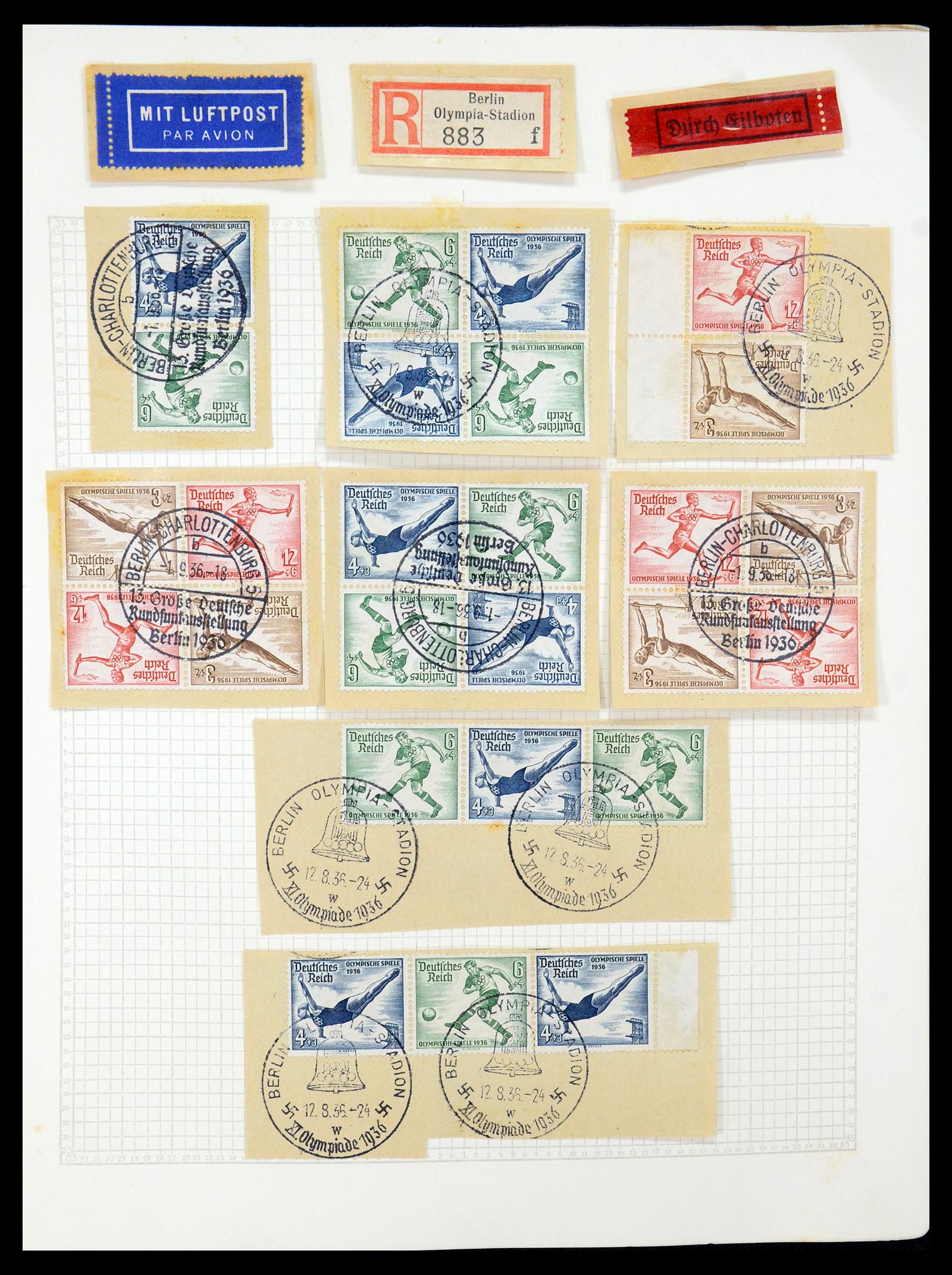 35270 035 - Stamp Collection 35270 German Reich combinations 1912-1941.