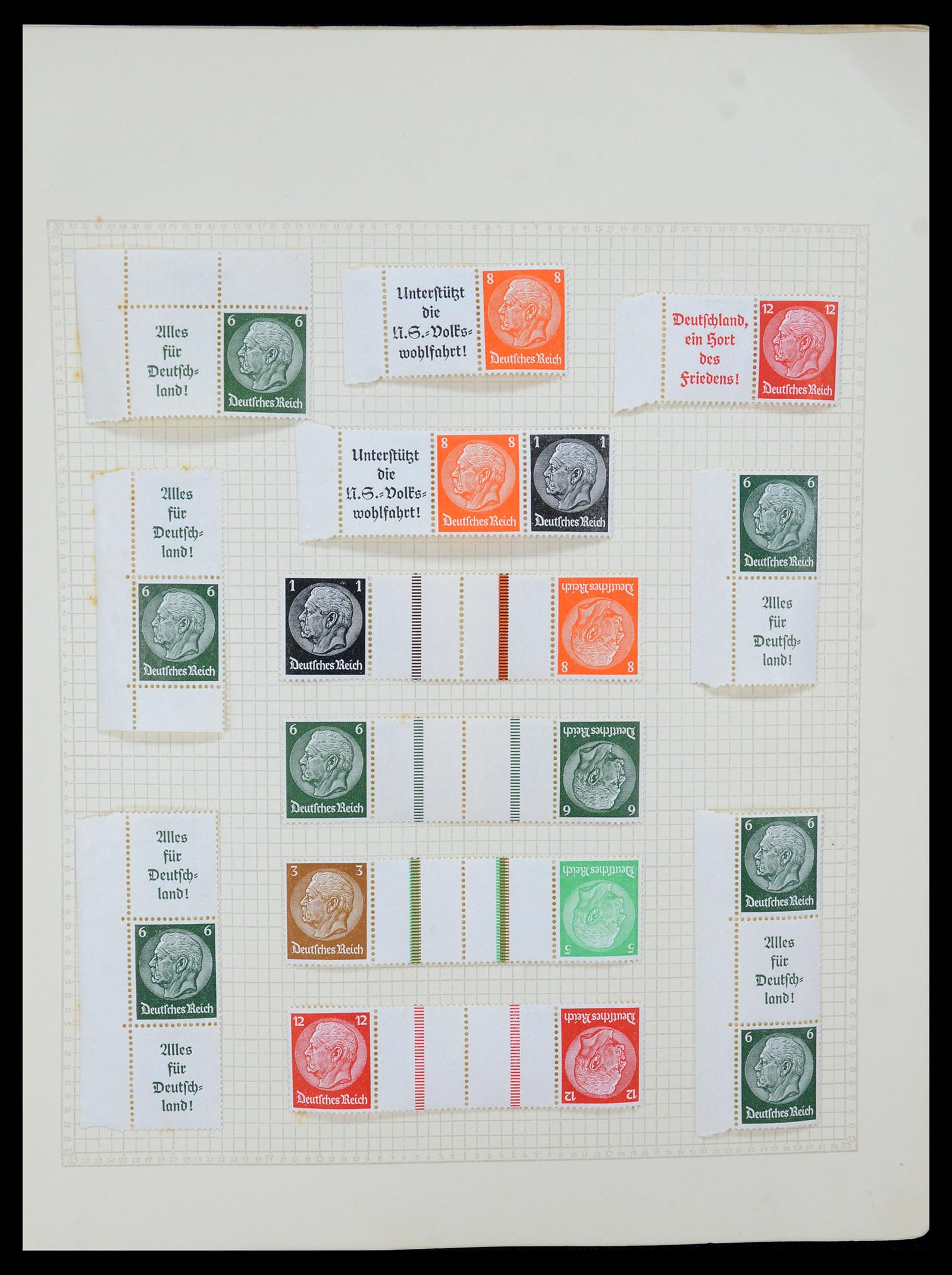 35270 039 - Stamp Collection 35270 German Reich combinations 1912-1941.