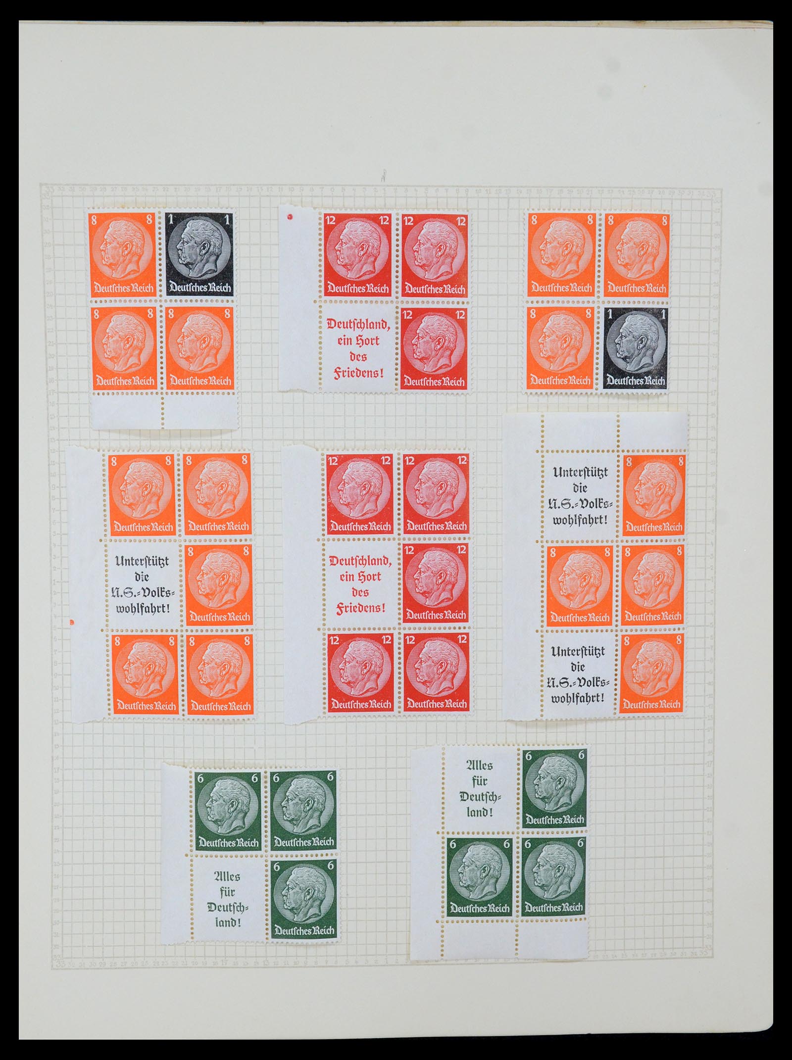 35270 041 - Stamp Collection 35270 German Reich combinations 1912-1941.