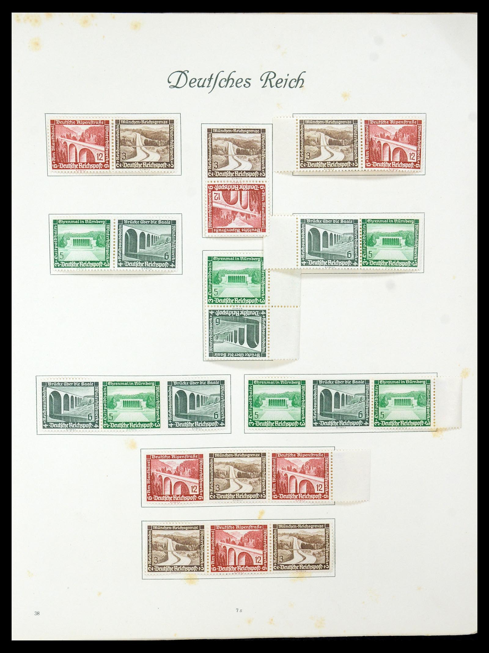 35270 046 - Stamp Collection 35270 German Reich combinations 1912-1941.