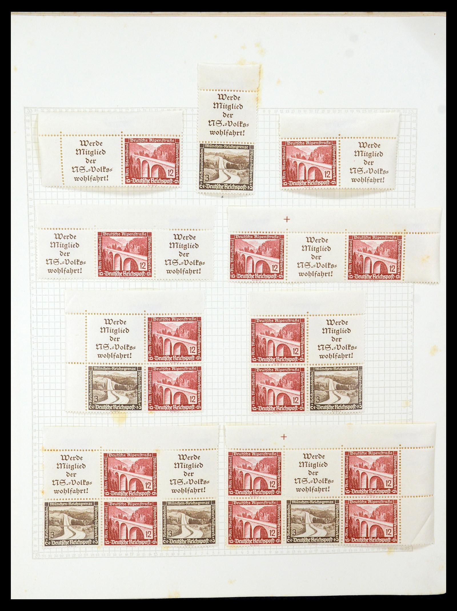 35270 047 - Stamp Collection 35270 German Reich combinations 1912-1941.