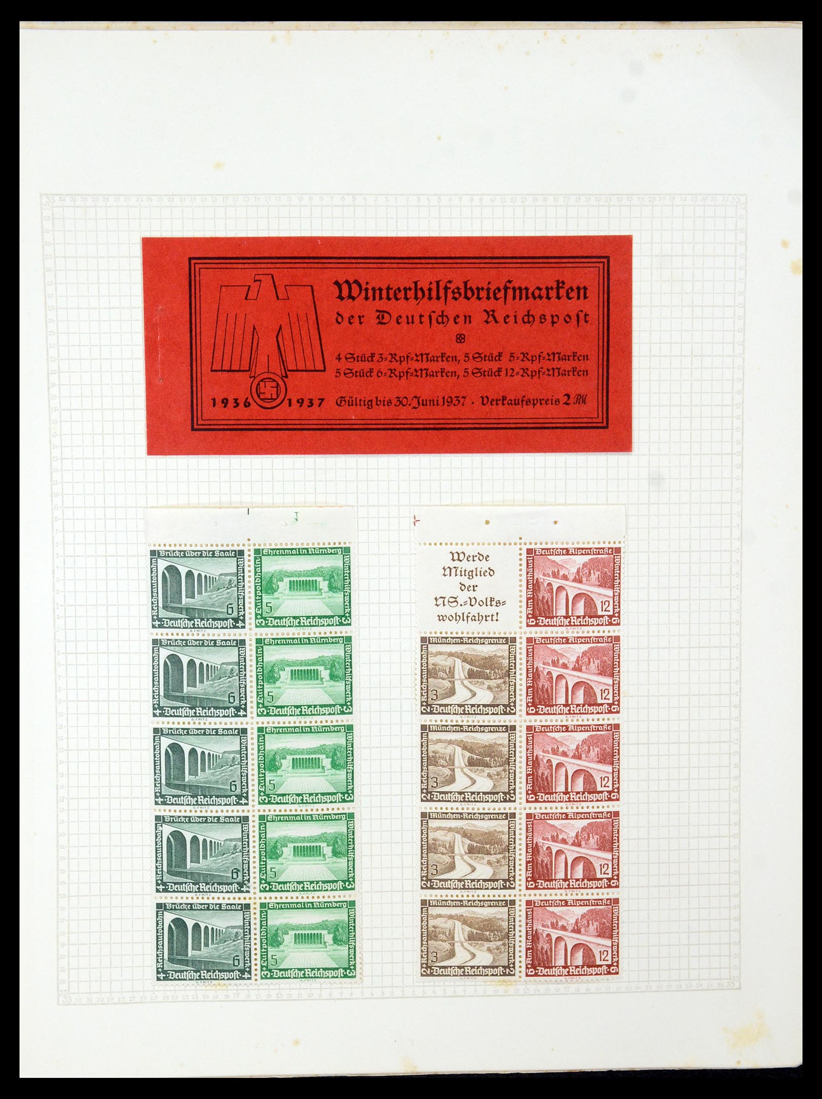 35270 049 - Stamp Collection 35270 German Reich combinations 1912-1941.
