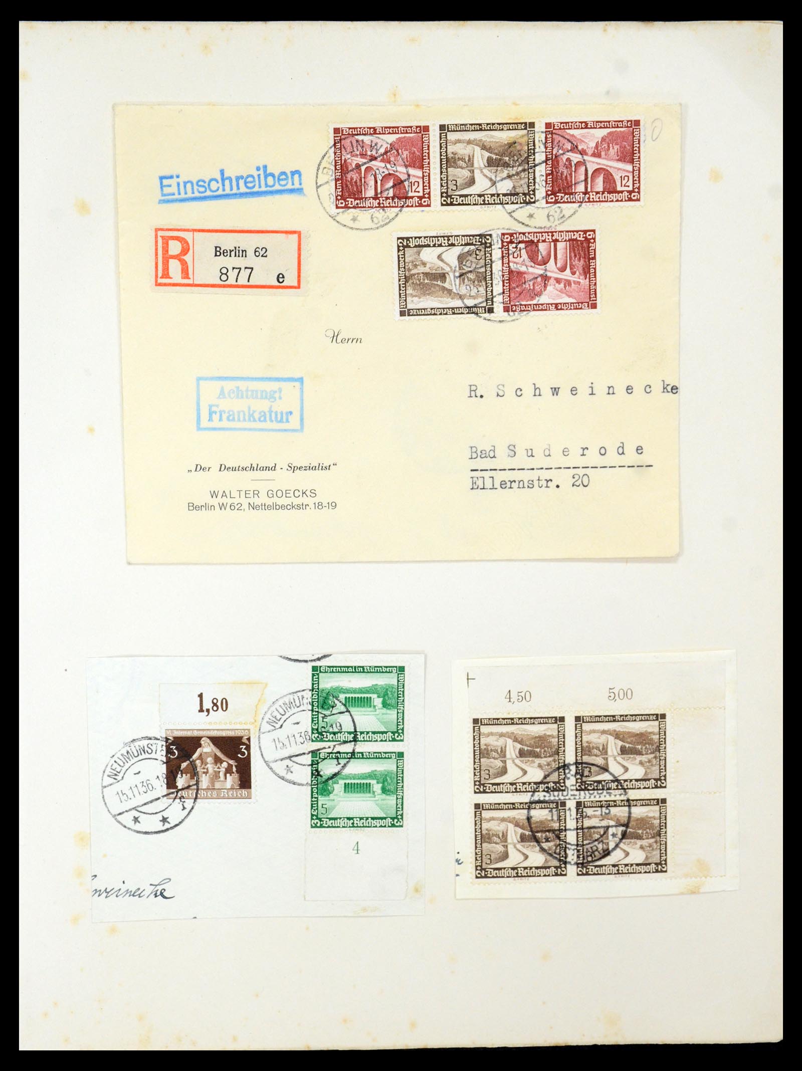 35270 050 - Stamp Collection 35270 German Reich combinations 1912-1941.