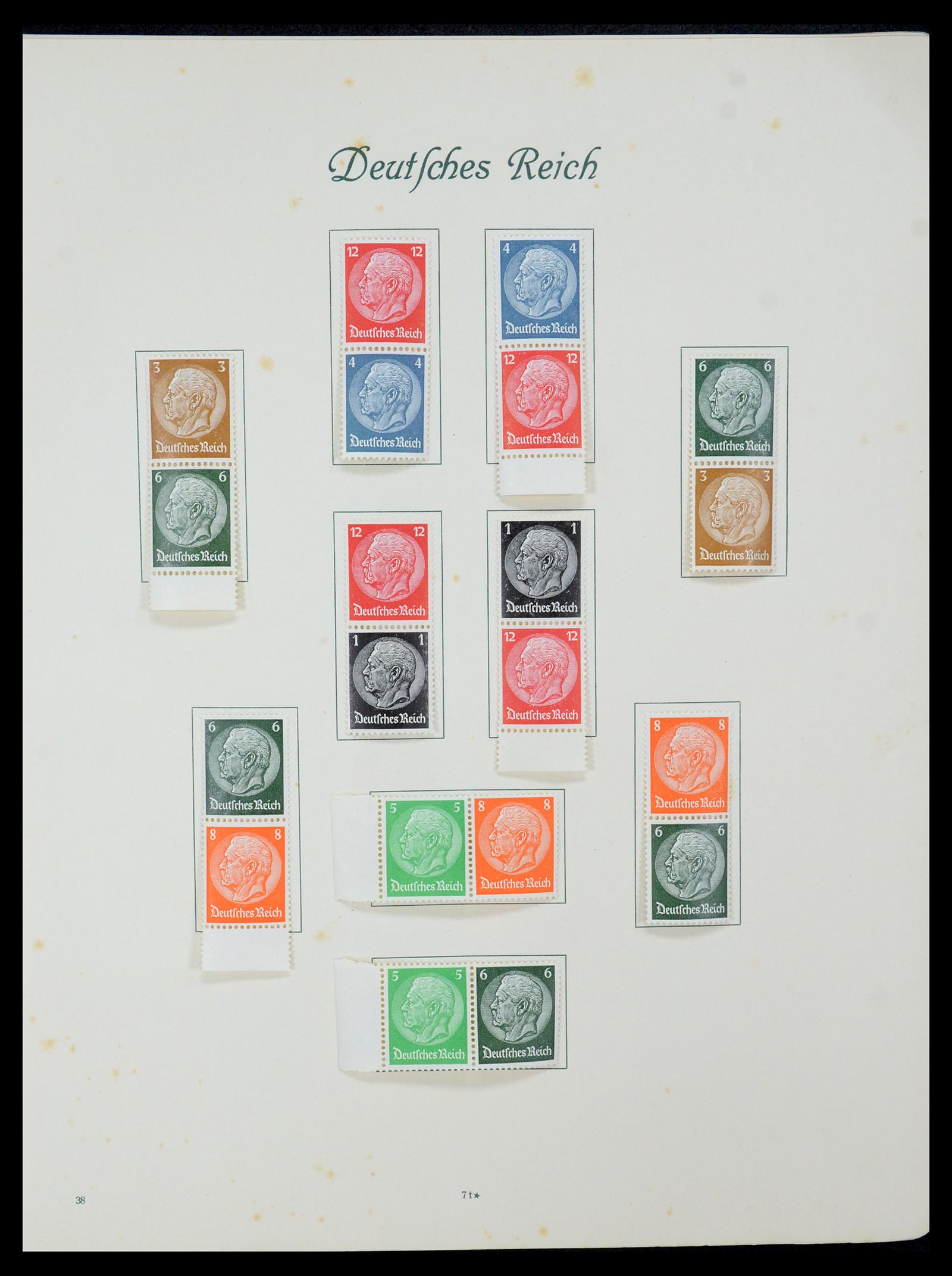 35270 053 - Stamp Collection 35270 German Reich combinations 1912-1941.