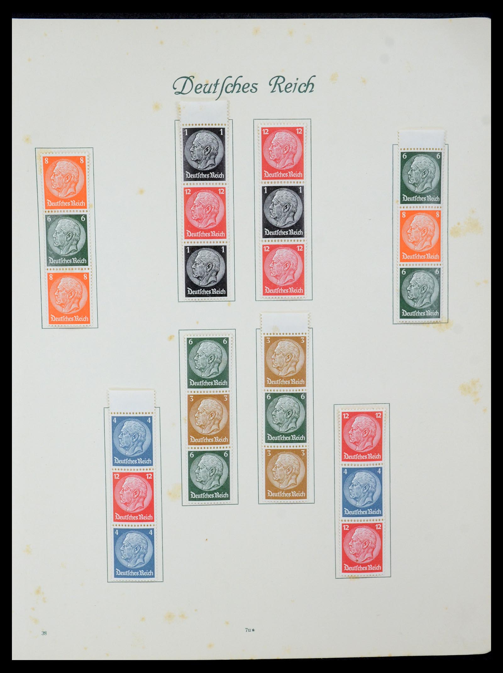 35270 054 - Stamp Collection 35270 German Reich combinations 1912-1941.