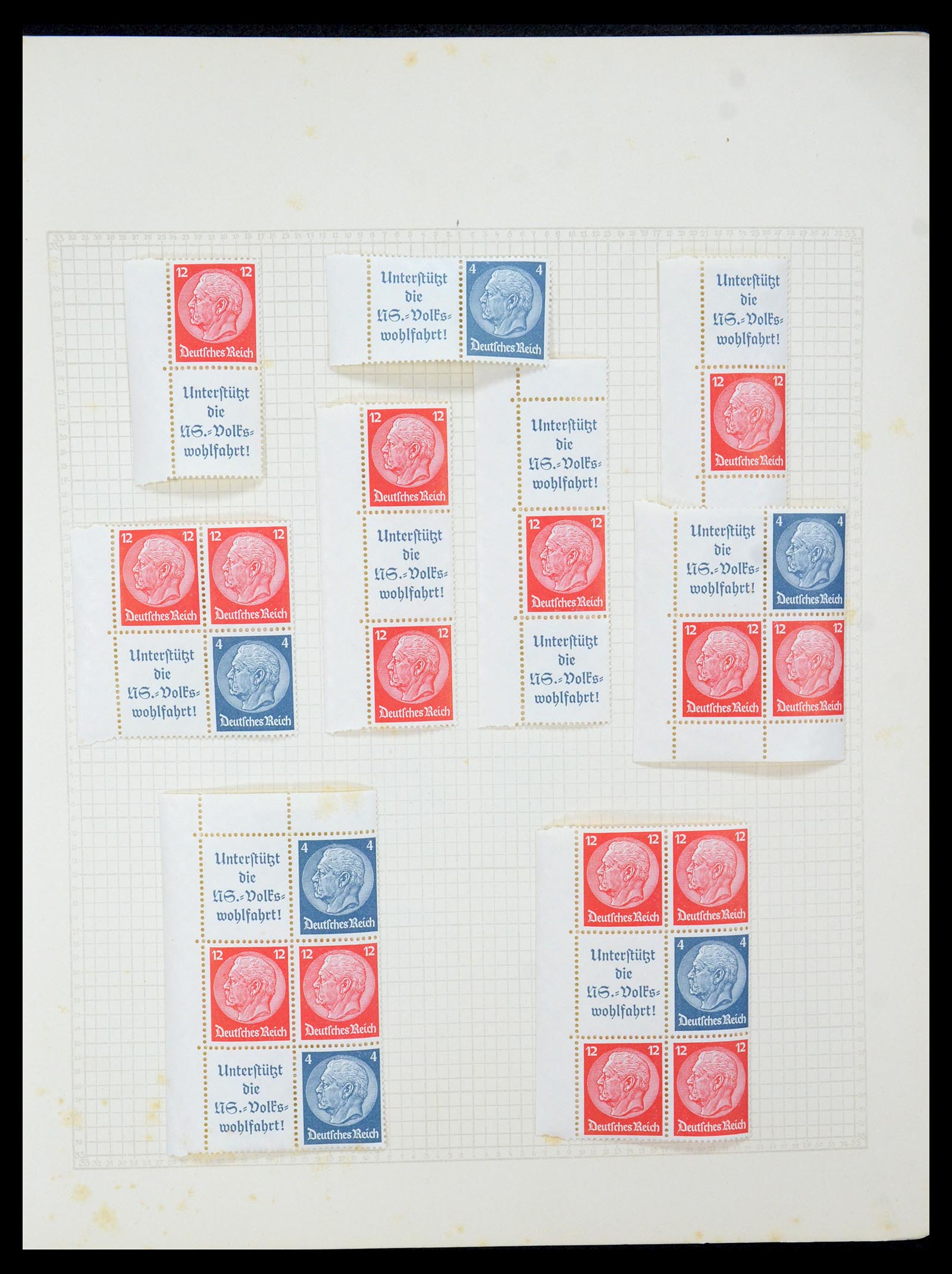 35270 055 - Stamp Collection 35270 German Reich combinations 1912-1941.