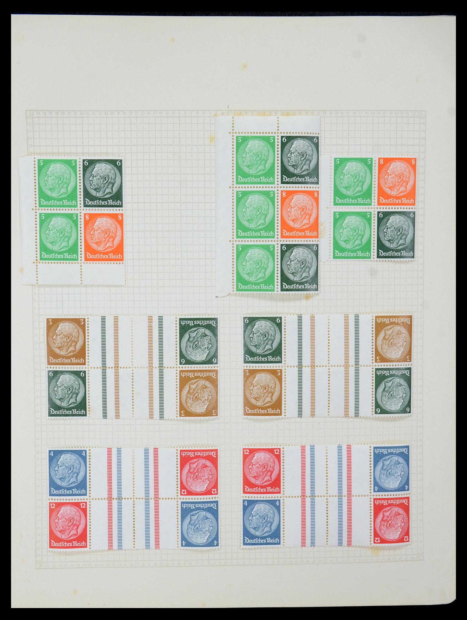 35270 057 - Stamp Collection 35270 German Reich combinations 1912-1941.