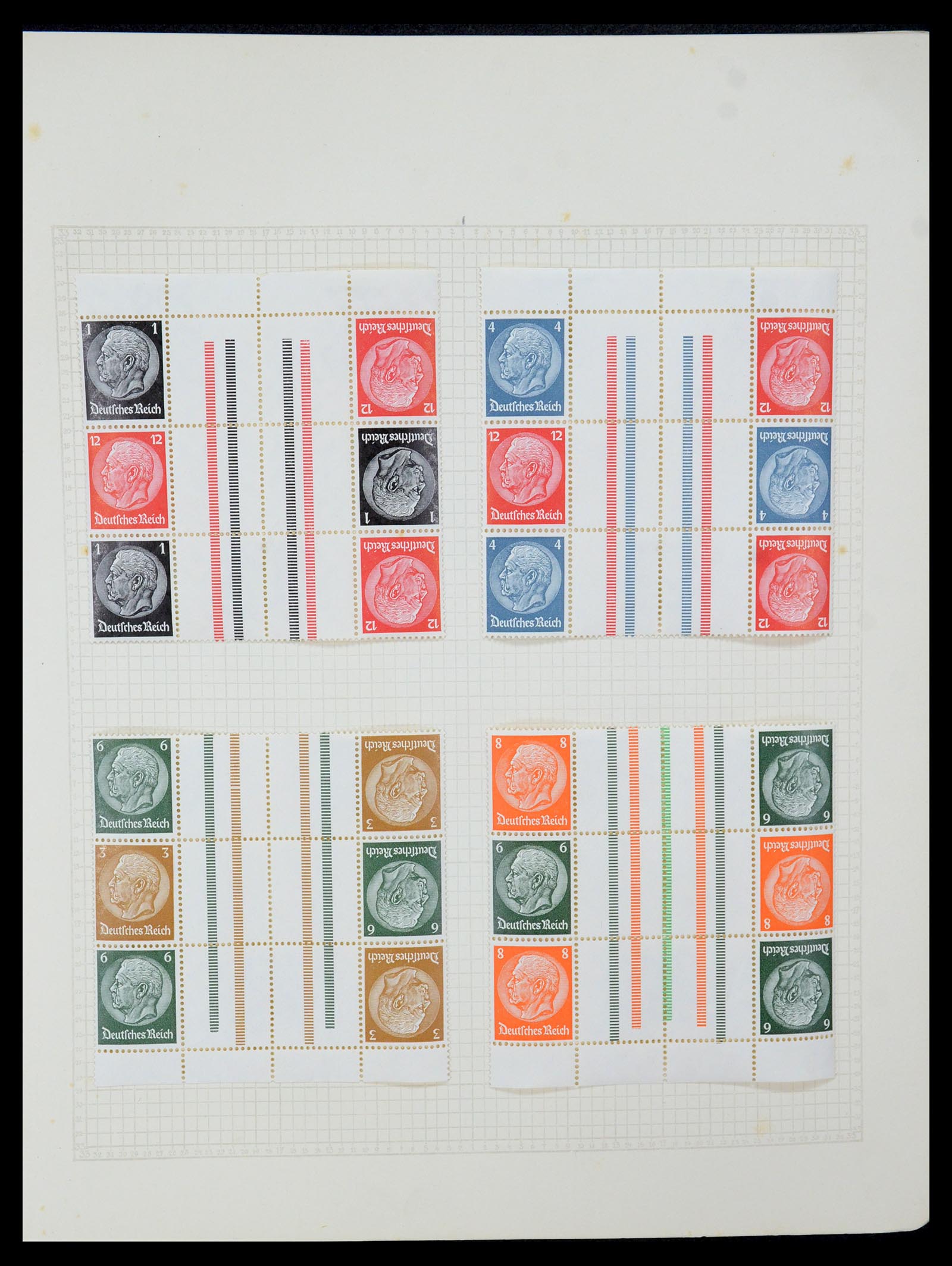 35270 058 - Stamp Collection 35270 German Reich combinations 1912-1941.