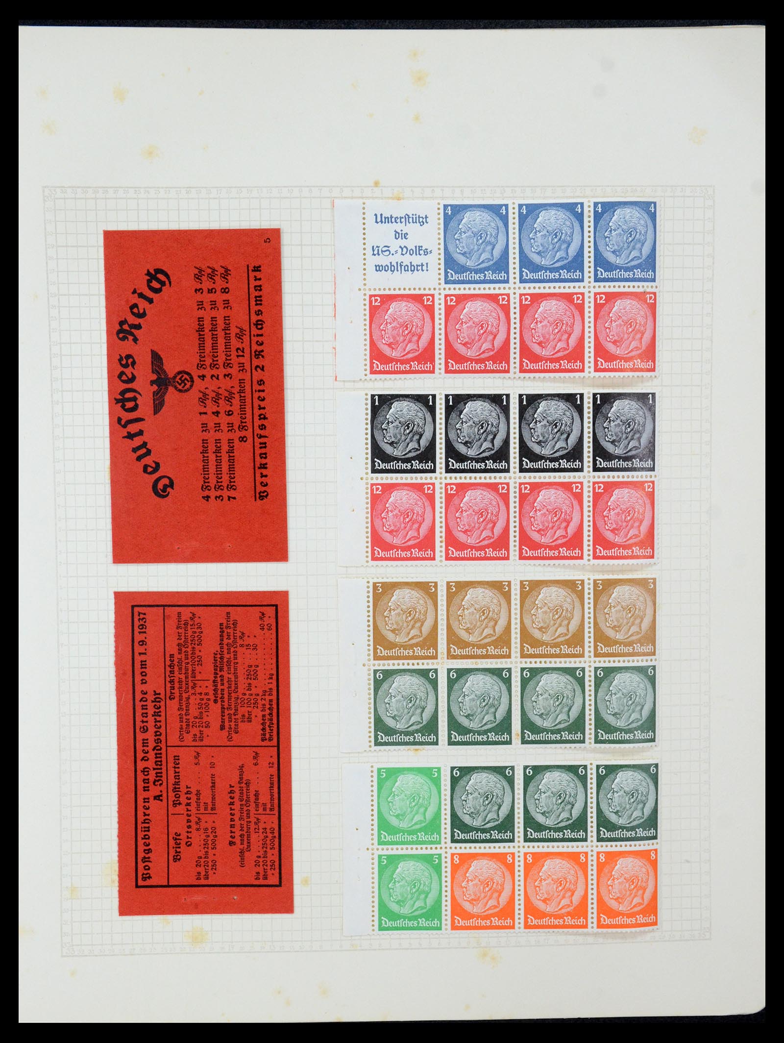 35270 059 - Stamp Collection 35270 German Reich combinations 1912-1941.