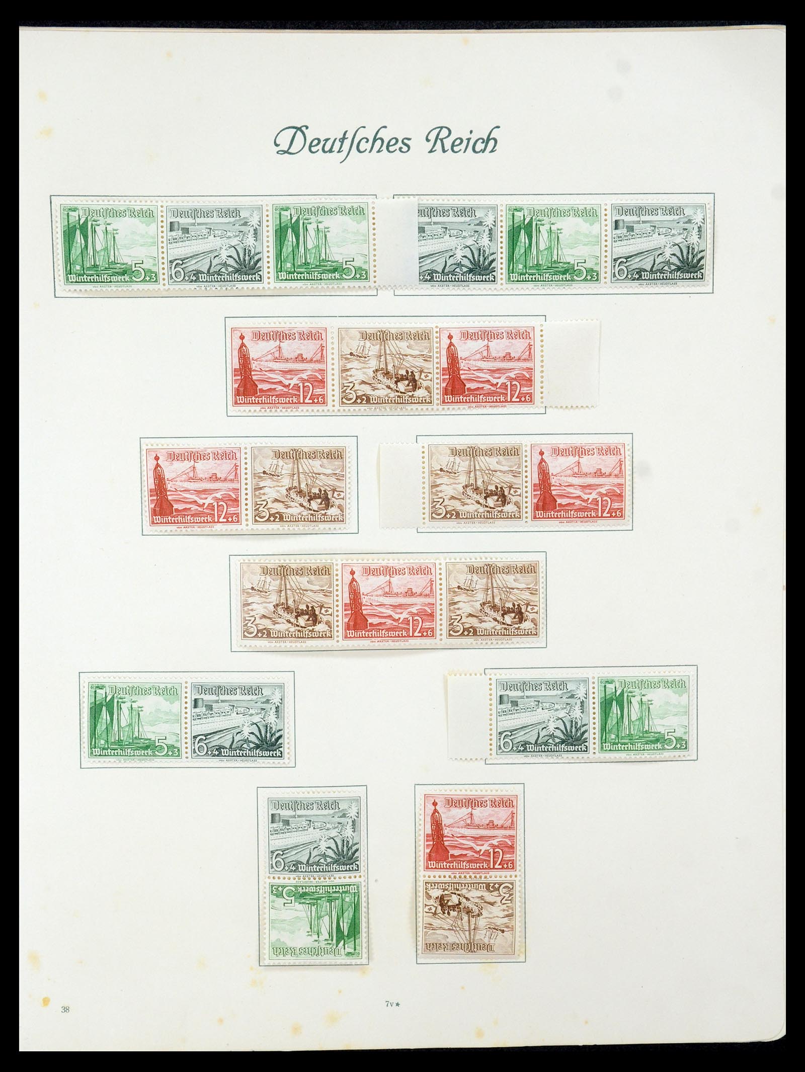 35270 060 - Stamp Collection 35270 German Reich combinations 1912-1941.