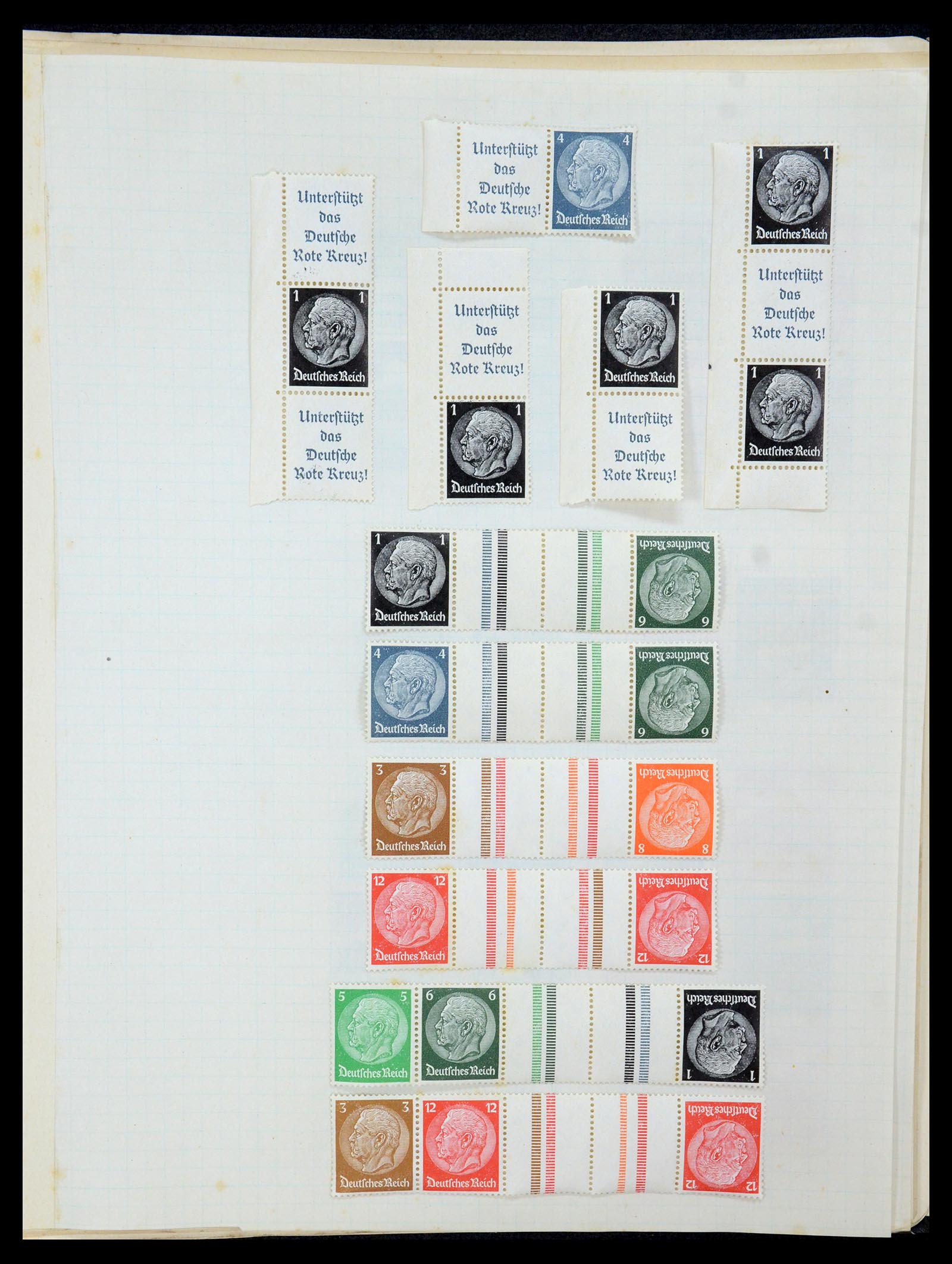35270 082 - Stamp Collection 35270 German Reich combinations 1912-1941.