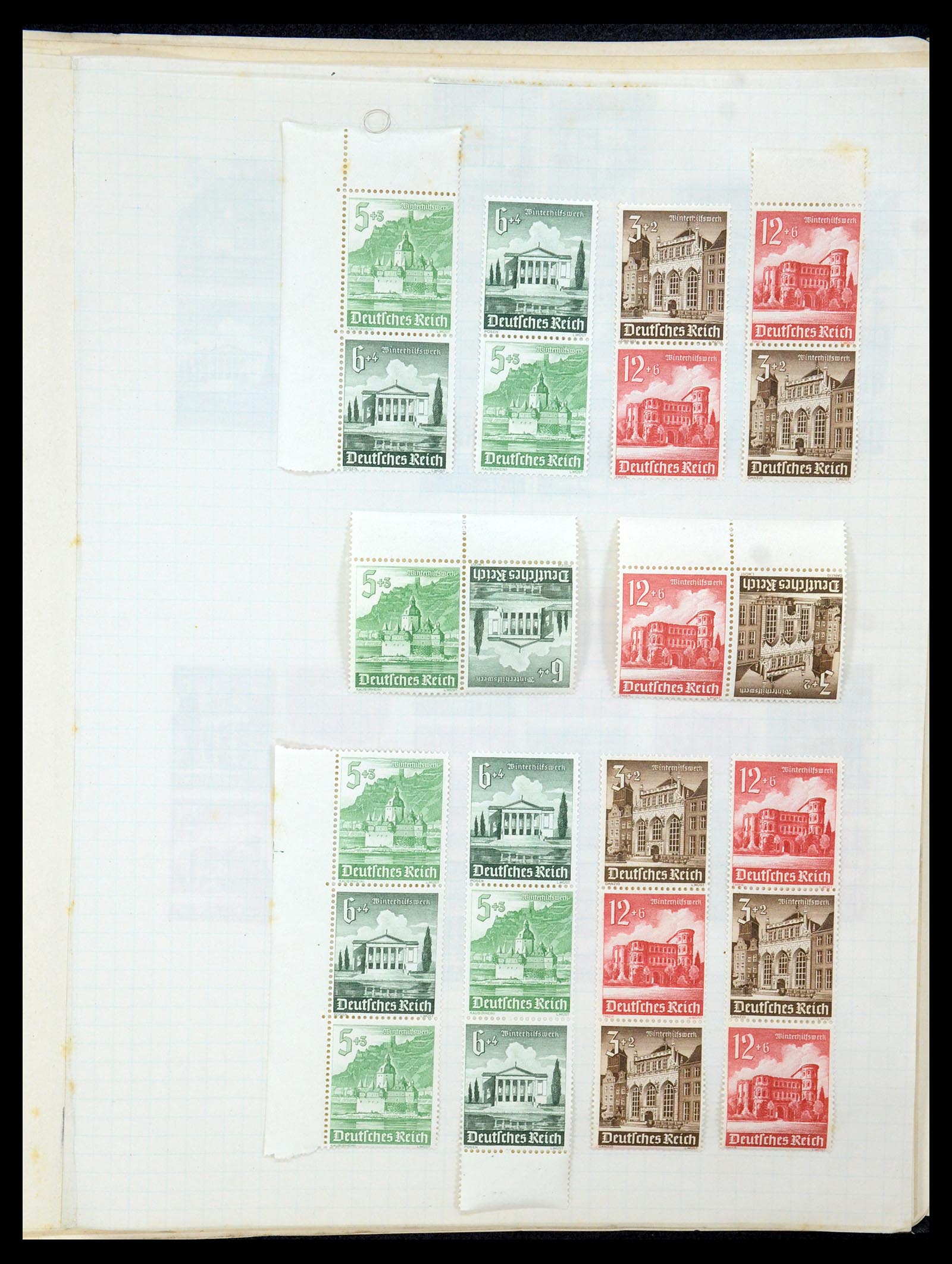 35270 083 - Stamp Collection 35270 German Reich combinations 1912-1941.