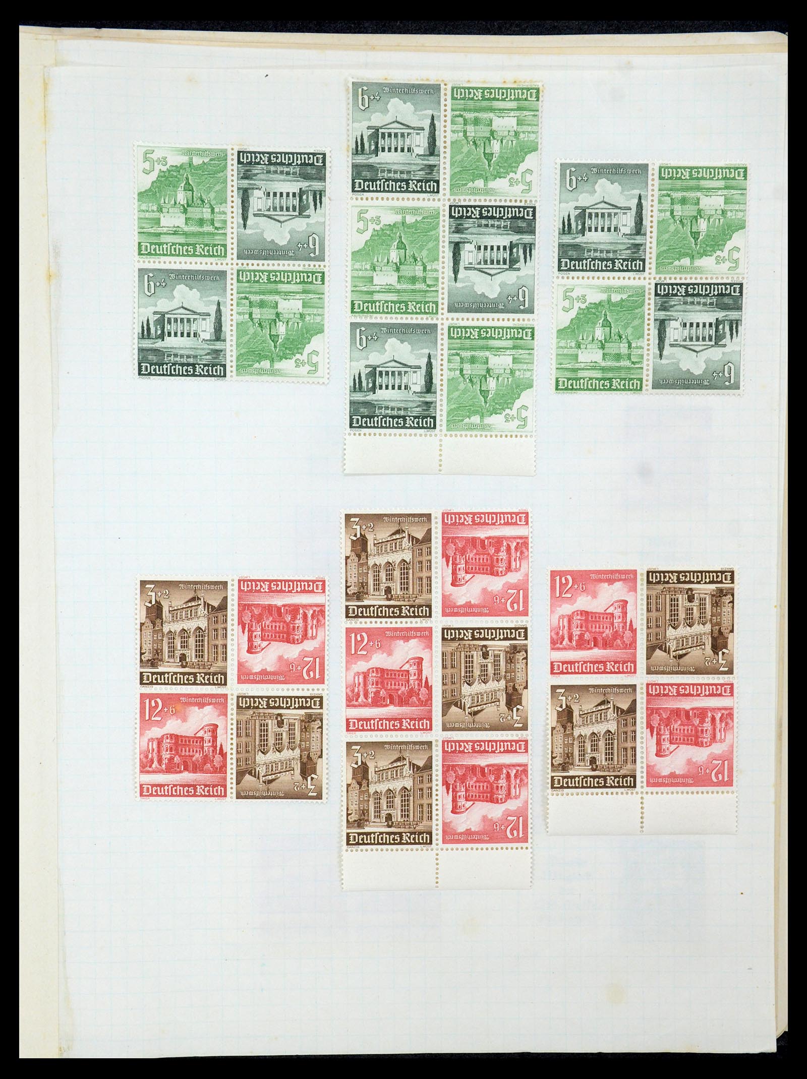 35270 084 - Stamp Collection 35270 German Reich combinations 1912-1941.
