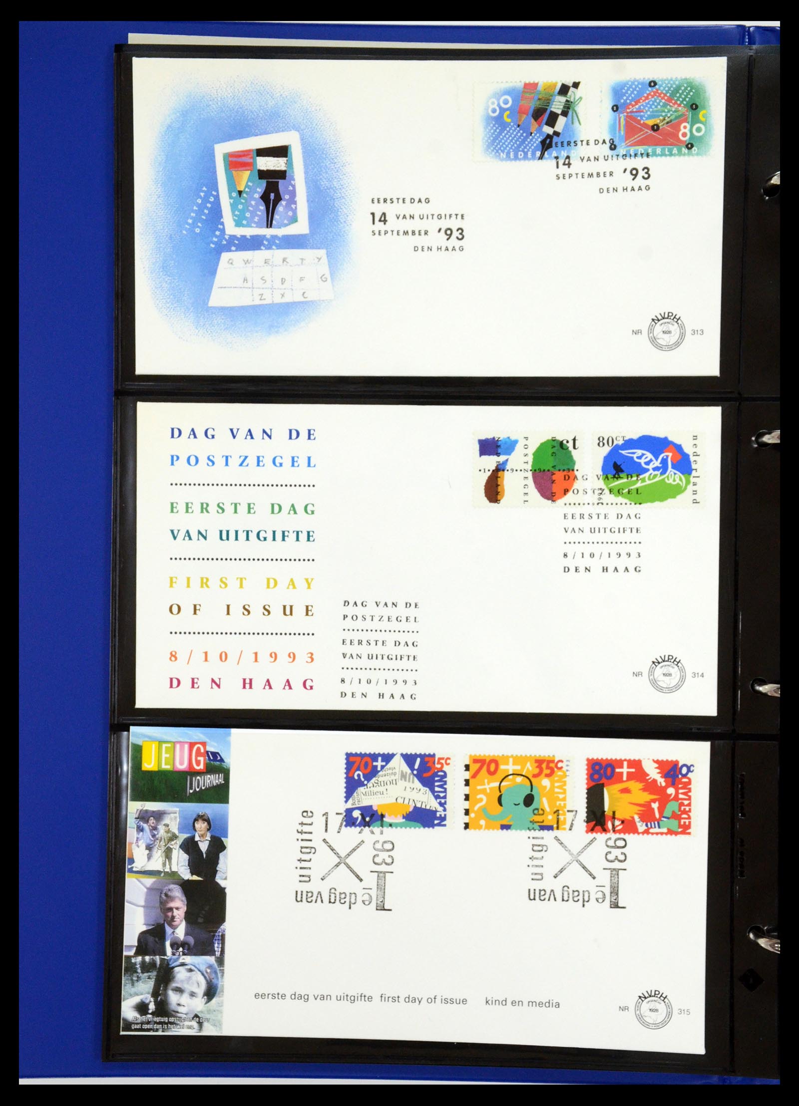 35287 004 - Postzegelverzameling 35287 Nederland FDC's 1993-2013.