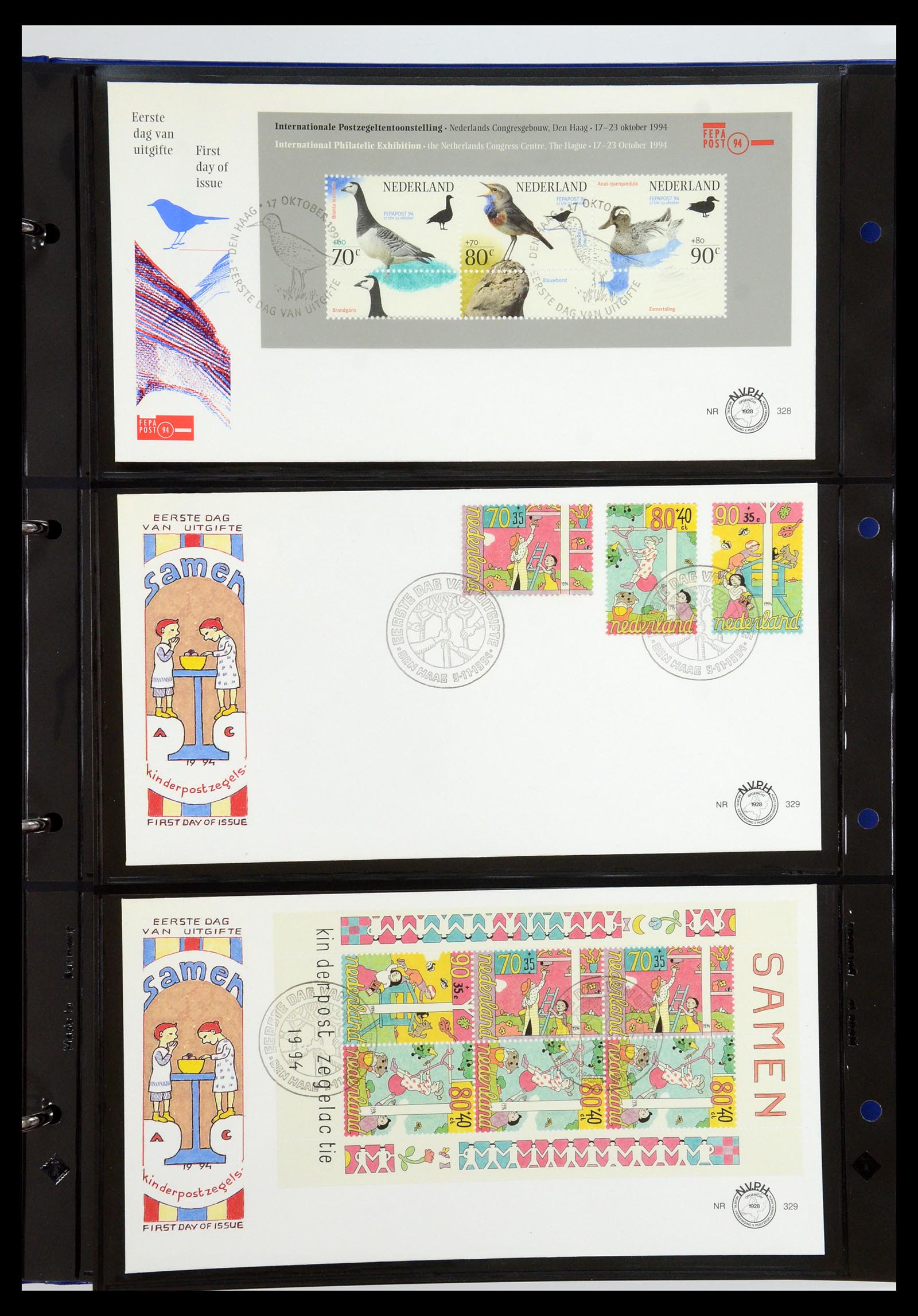 35287 010 - Postzegelverzameling 35287 Nederland FDC's 1993-2013.