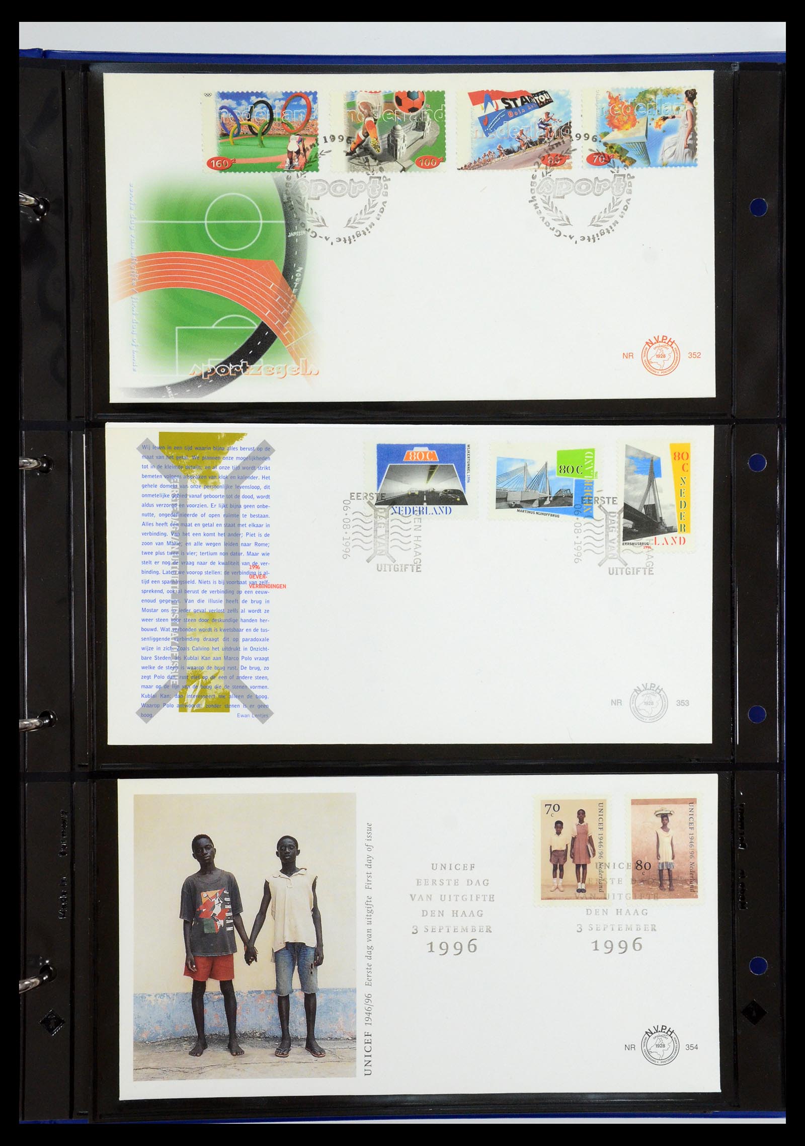 35287 020 - Postzegelverzameling 35287 Nederland FDC's 1993-2013.