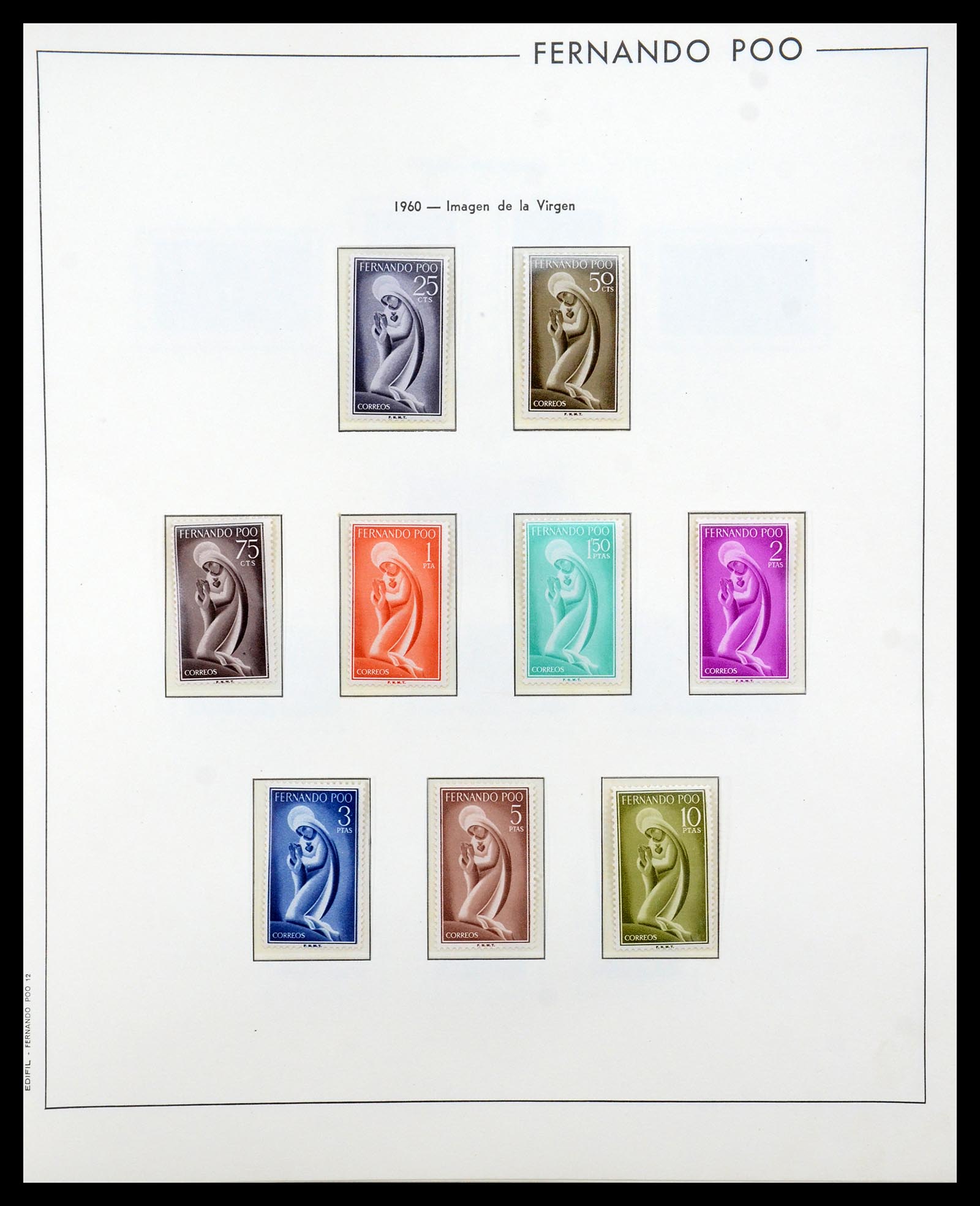 35298 001 - Postzegelverzameling 35298 Spaanse koloniën 1950-1975.