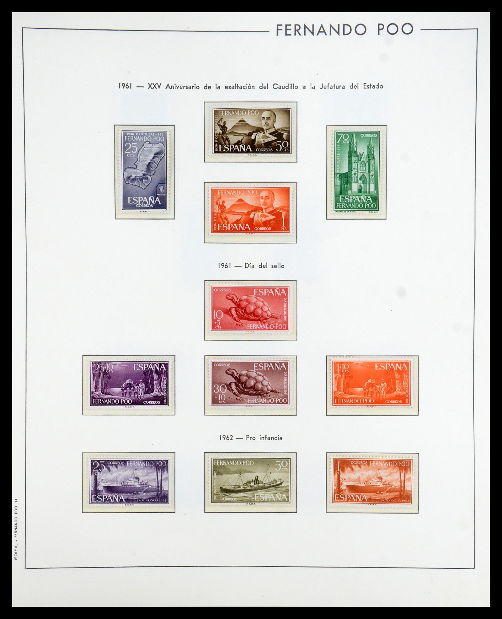 35298 003 - Postzegelverzameling 35298 Spaanse koloniën 1950-1975.
