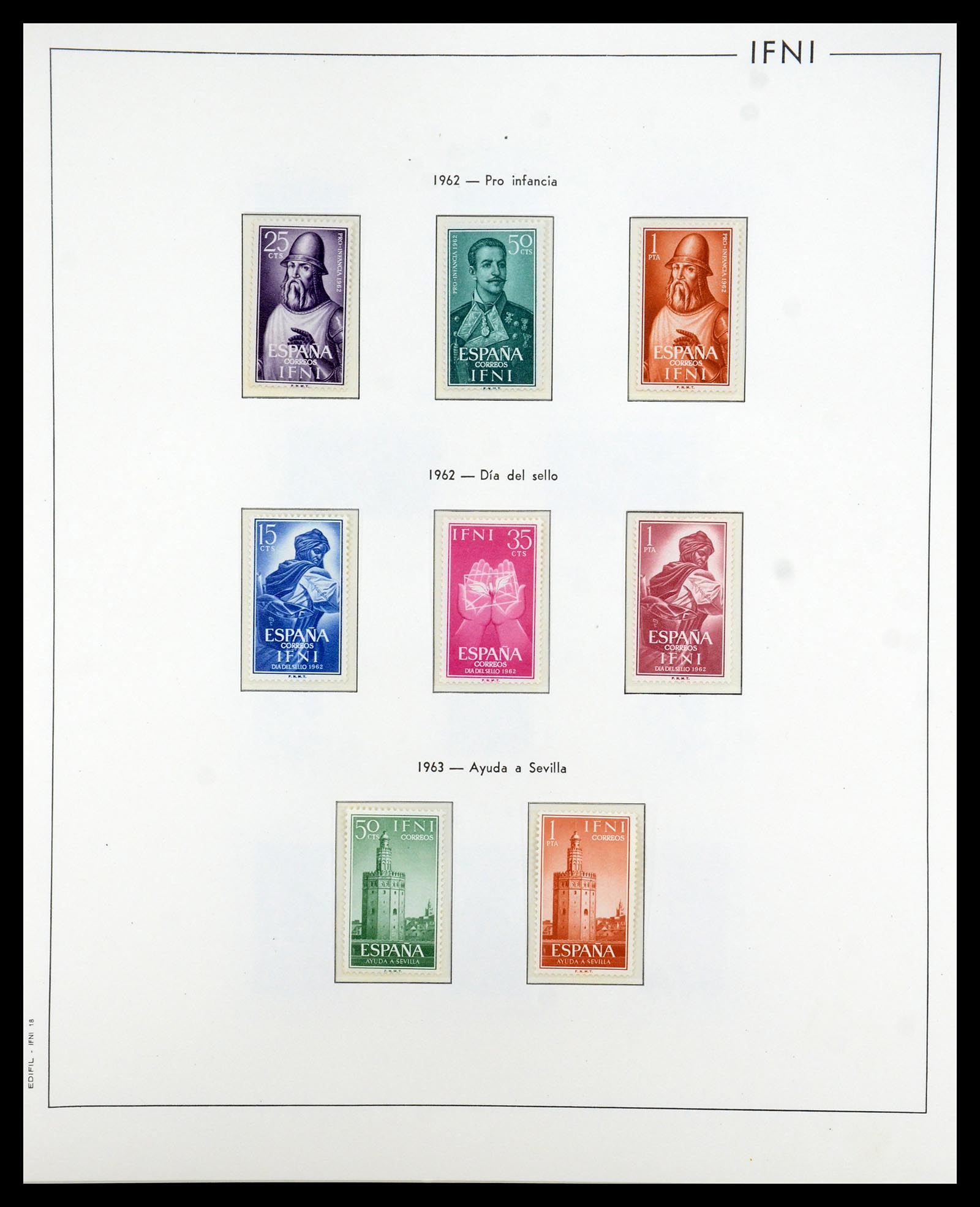 35298 032 - Postzegelverzameling 35298 Spaanse koloniën 1950-1975.