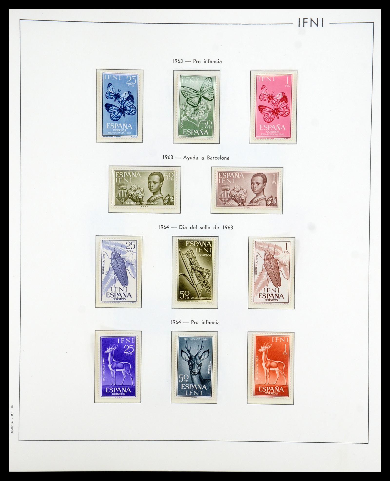 35298 033 - Postzegelverzameling 35298 Spaanse koloniën 1950-1975.