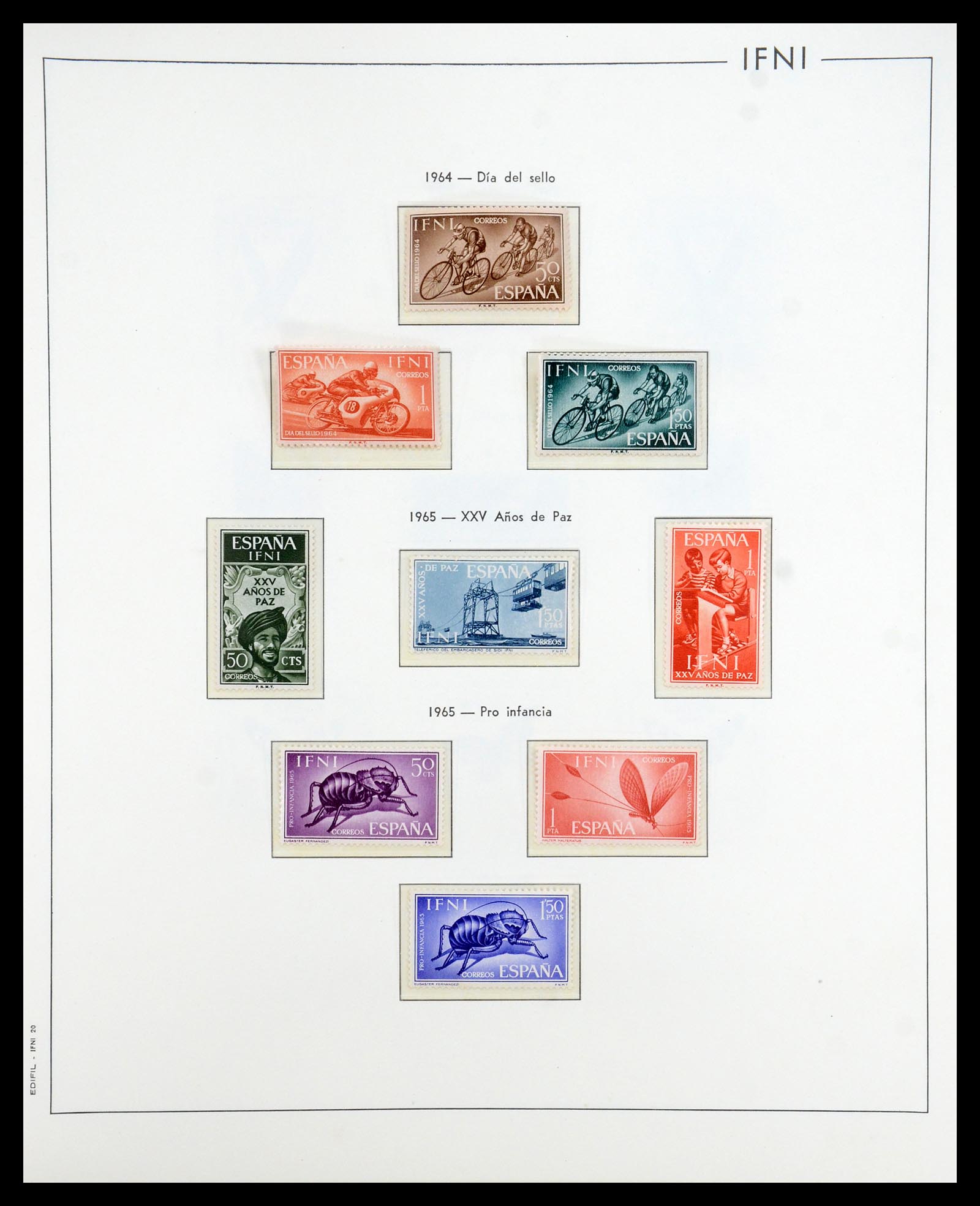 35298 034 - Postzegelverzameling 35298 Spaanse koloniën 1950-1975.