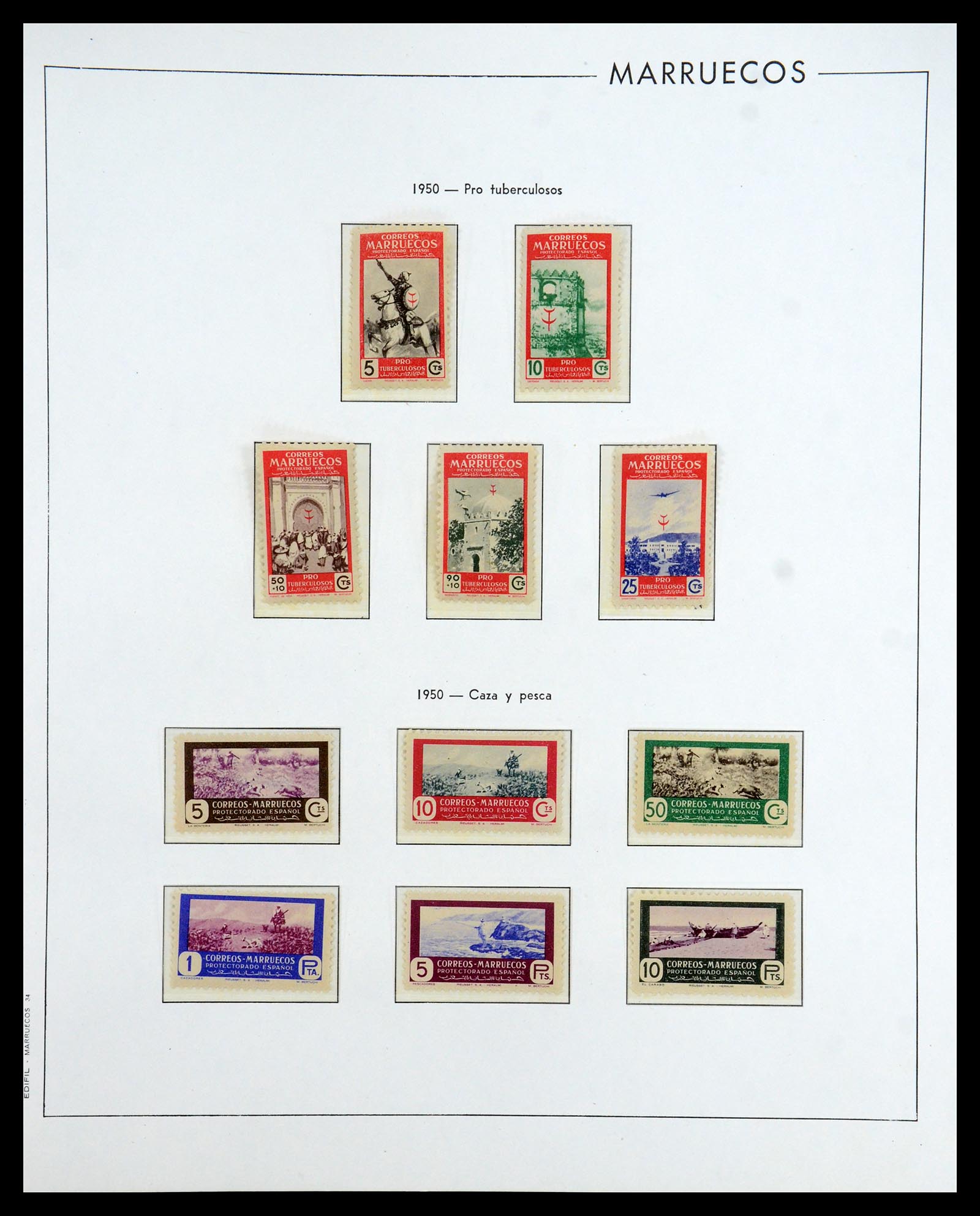 35298 038 - Postzegelverzameling 35298 Spaanse koloniën 1950-1975.