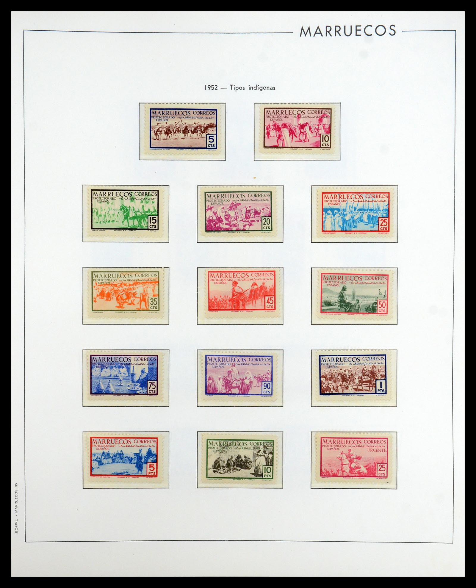 35298 039 - Postzegelverzameling 35298 Spaanse koloniën 1950-1975.