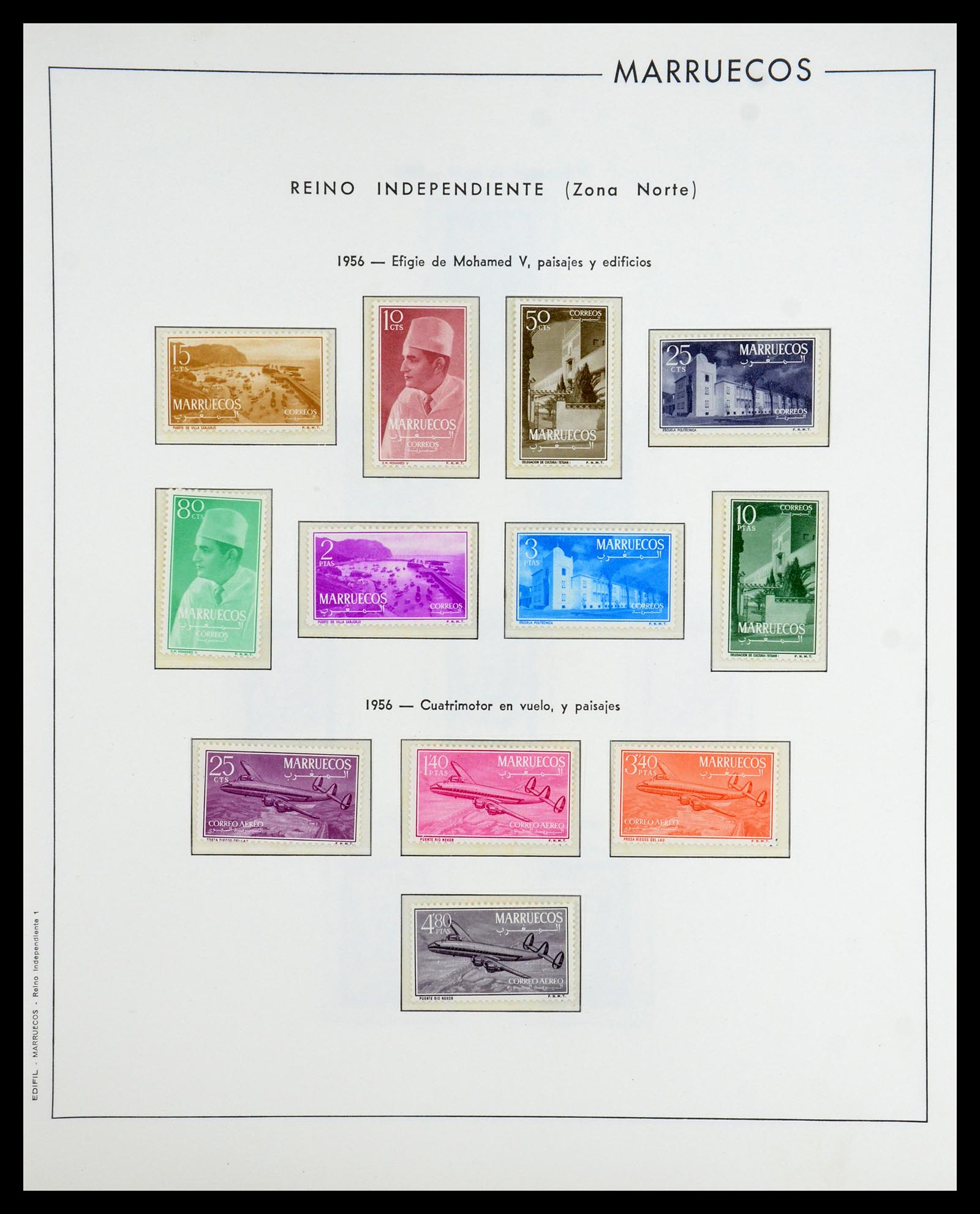 35298 046 - Postzegelverzameling 35298 Spaanse koloniën 1950-1975.