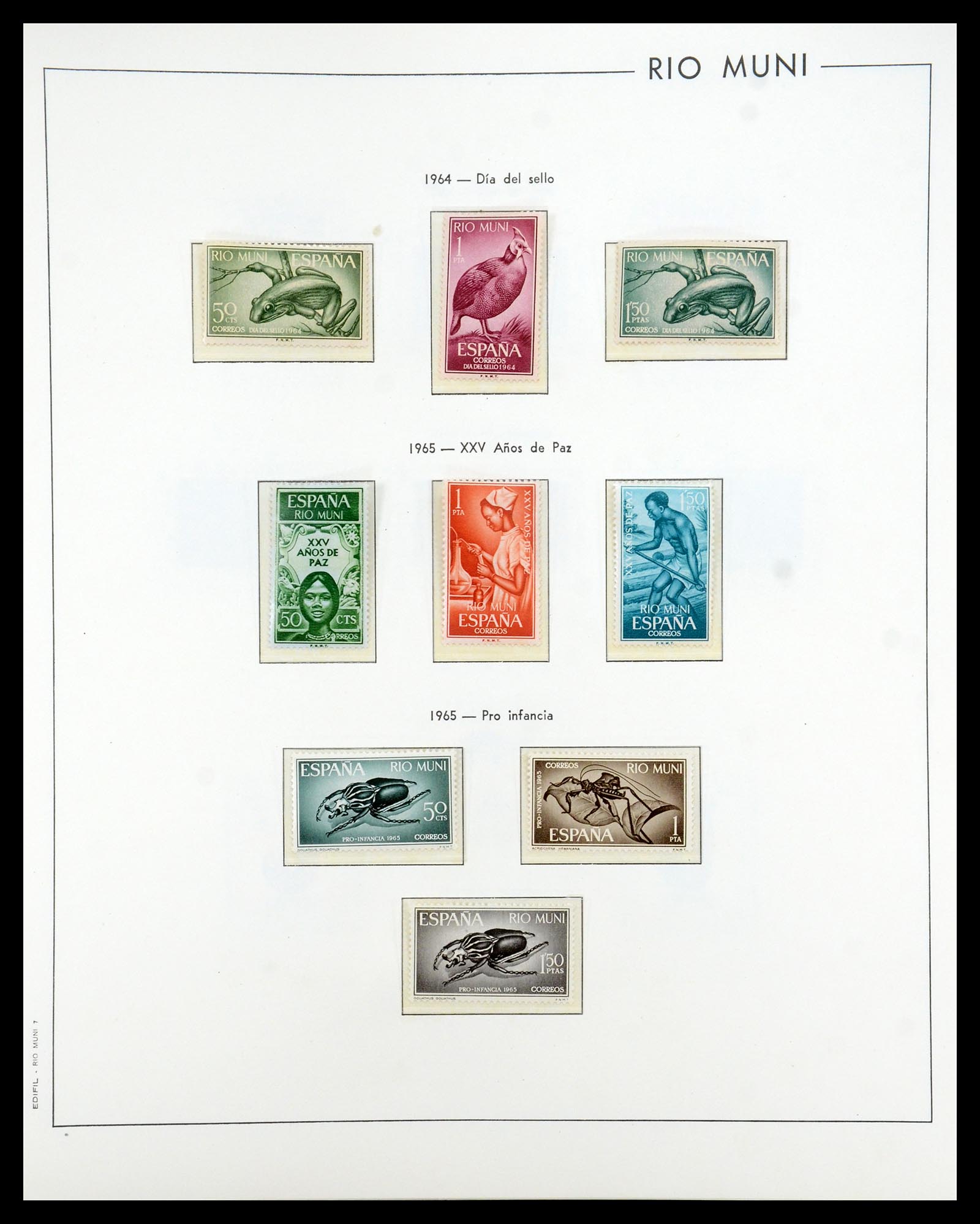 35298 054 - Postzegelverzameling 35298 Spaanse koloniën 1950-1975.