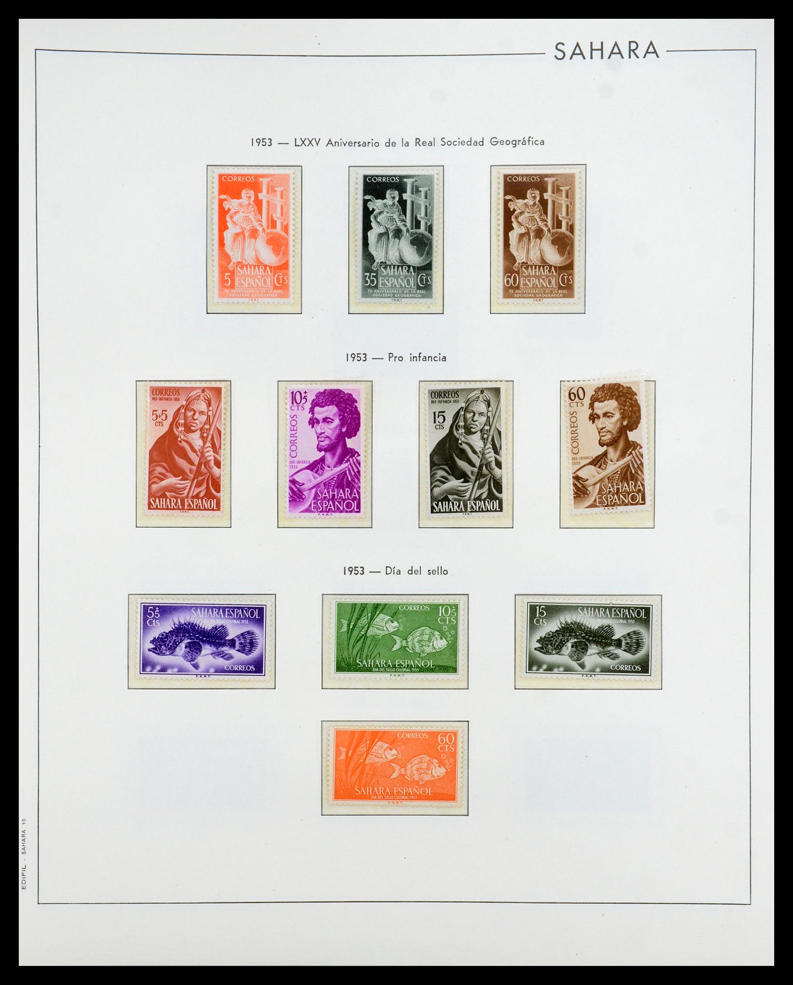 35298 059 - Postzegelverzameling 35298 Spaanse koloniën 1950-1975.