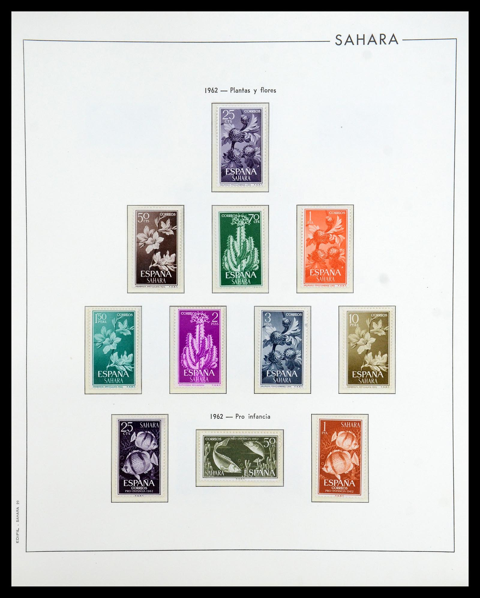 35298 068 - Postzegelverzameling 35298 Spaanse koloniën 1950-1975.