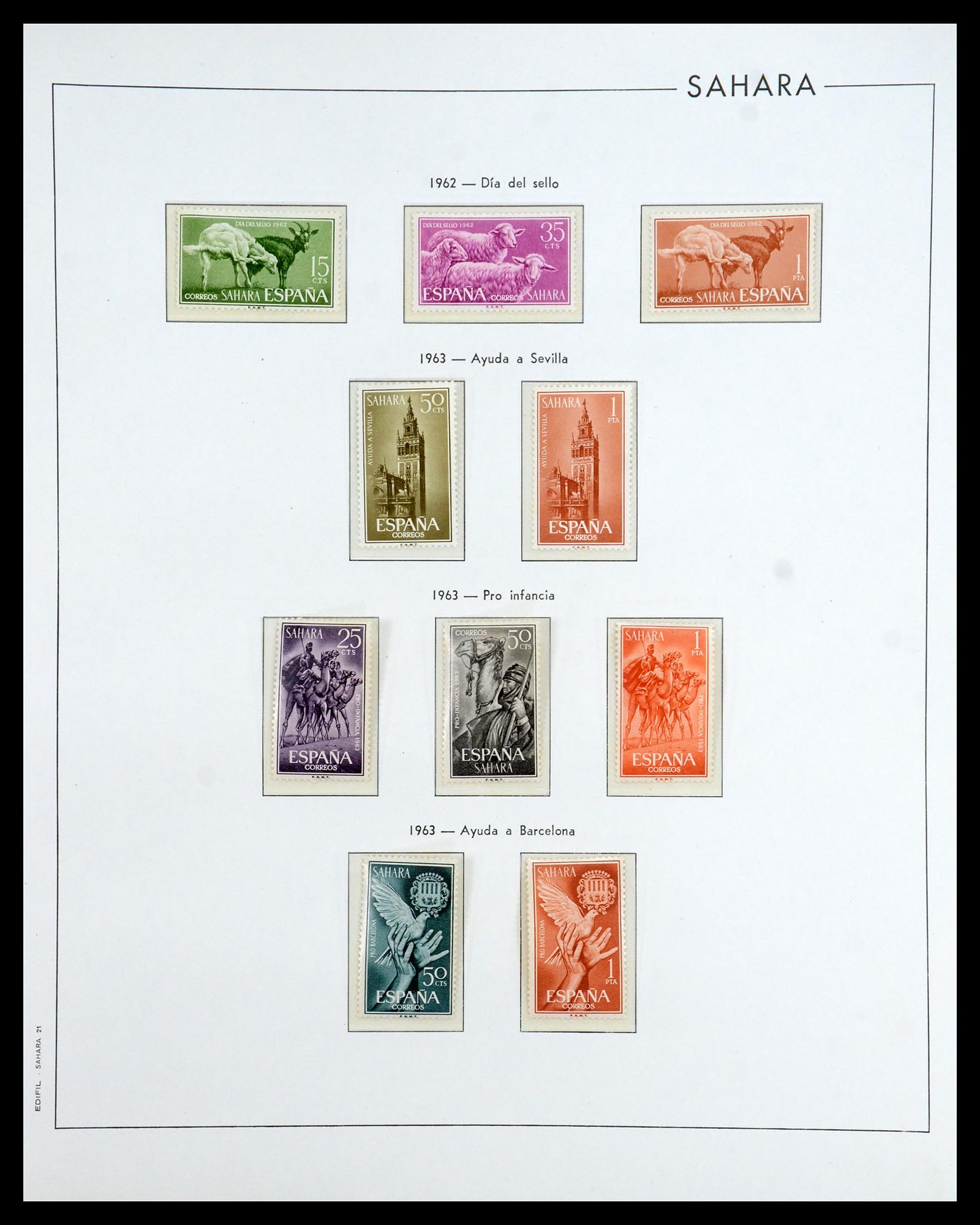35298 069 - Postzegelverzameling 35298 Spaanse koloniën 1950-1975.