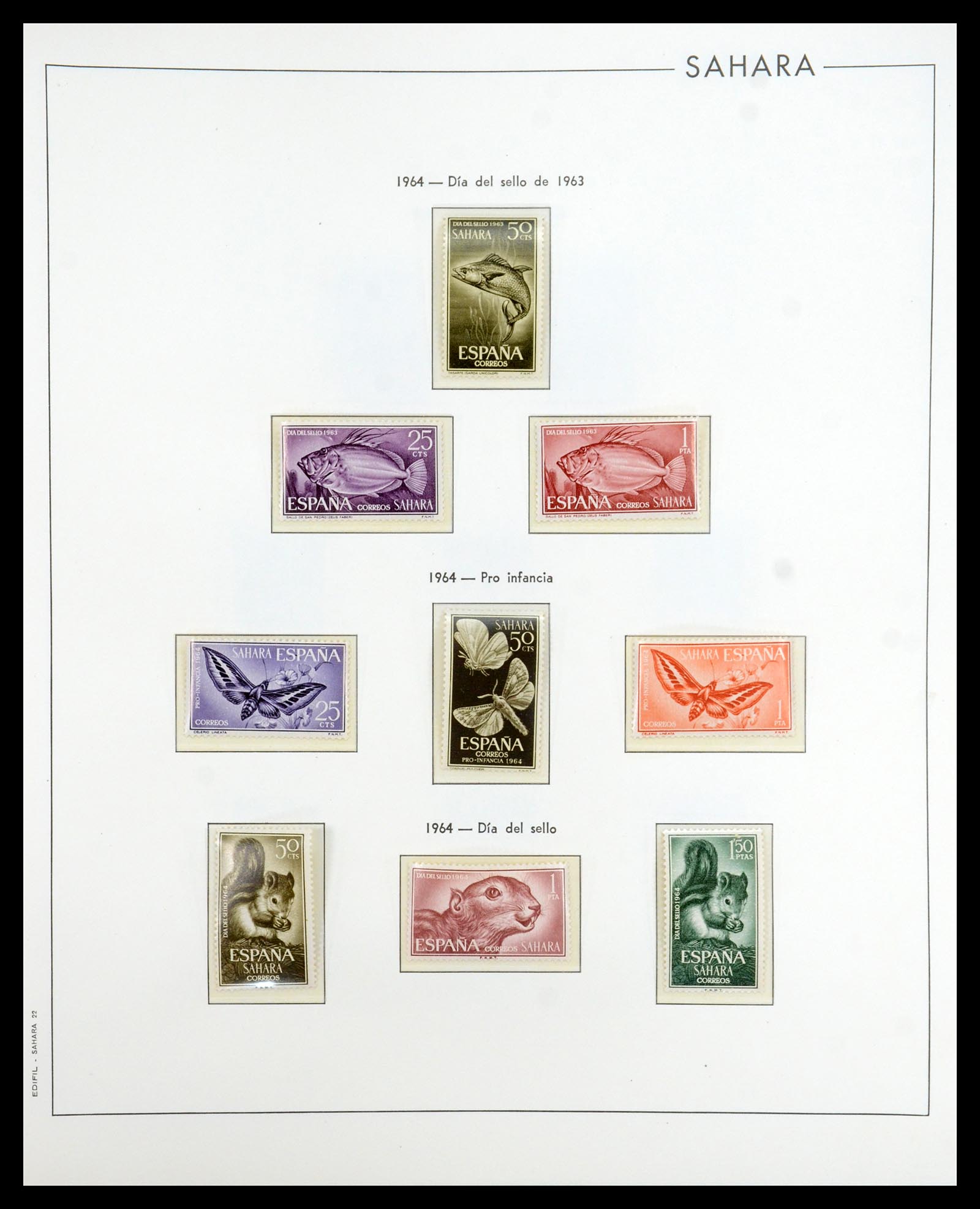 35298 070 - Postzegelverzameling 35298 Spaanse koloniën 1950-1975.