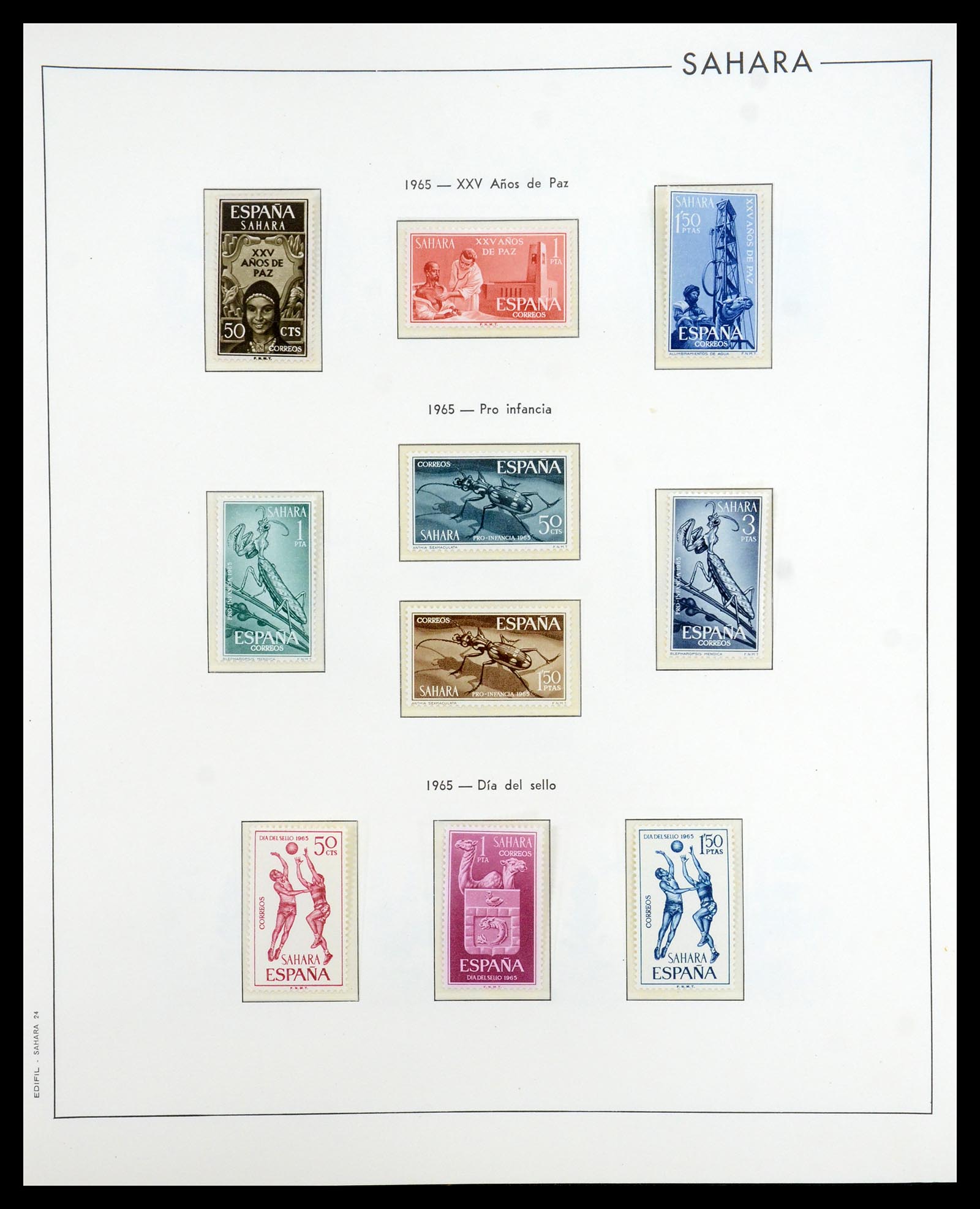 35298 072 - Postzegelverzameling 35298 Spaanse koloniën 1950-1975.
