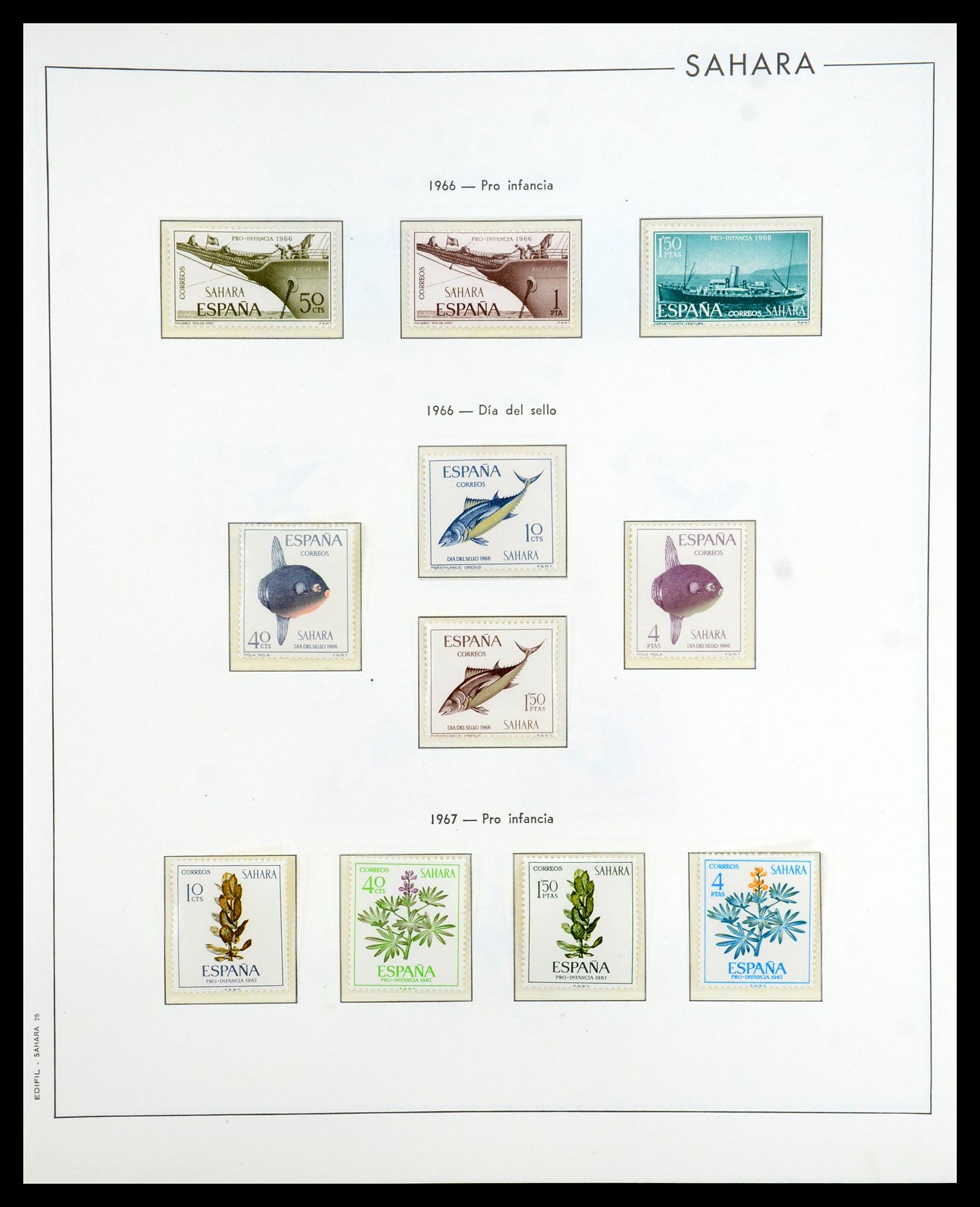 35298 073 - Postzegelverzameling 35298 Spaanse koloniën 1950-1975.