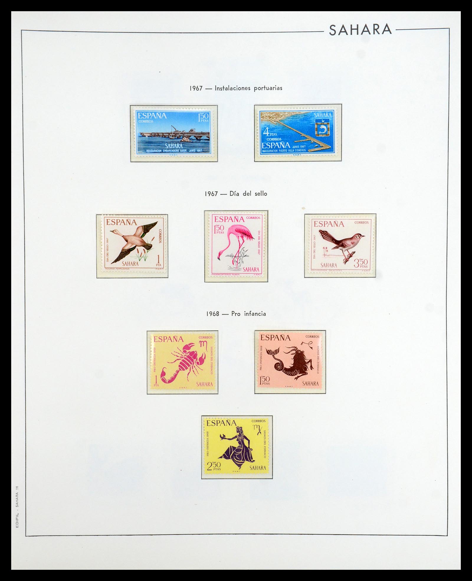 35298 074 - Postzegelverzameling 35298 Spaanse koloniën 1950-1975.