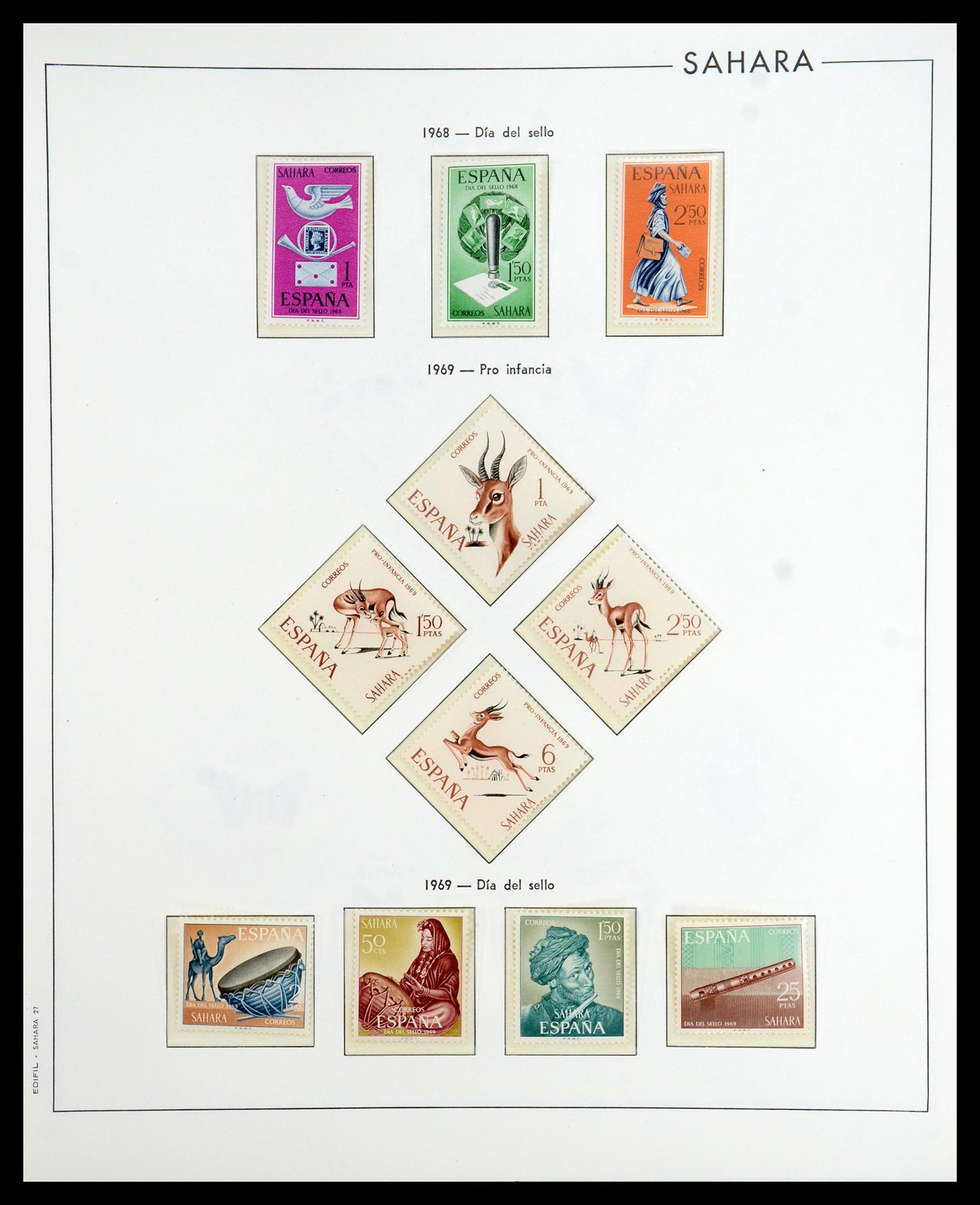 35298 075 - Postzegelverzameling 35298 Spaanse koloniën 1950-1975.