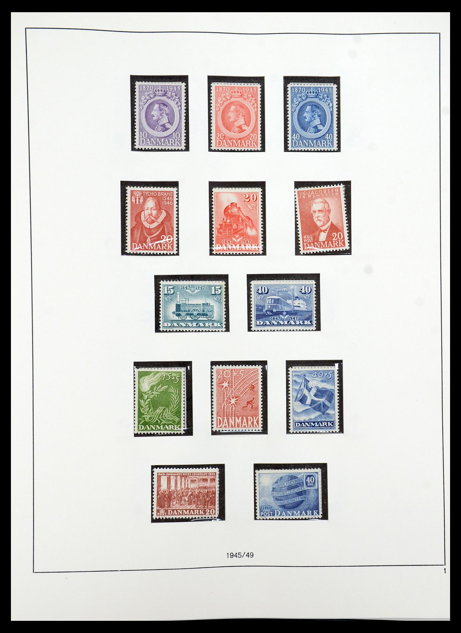 35308 001 - Postzegelverzameling 35308 Denemarken 1945-1998.