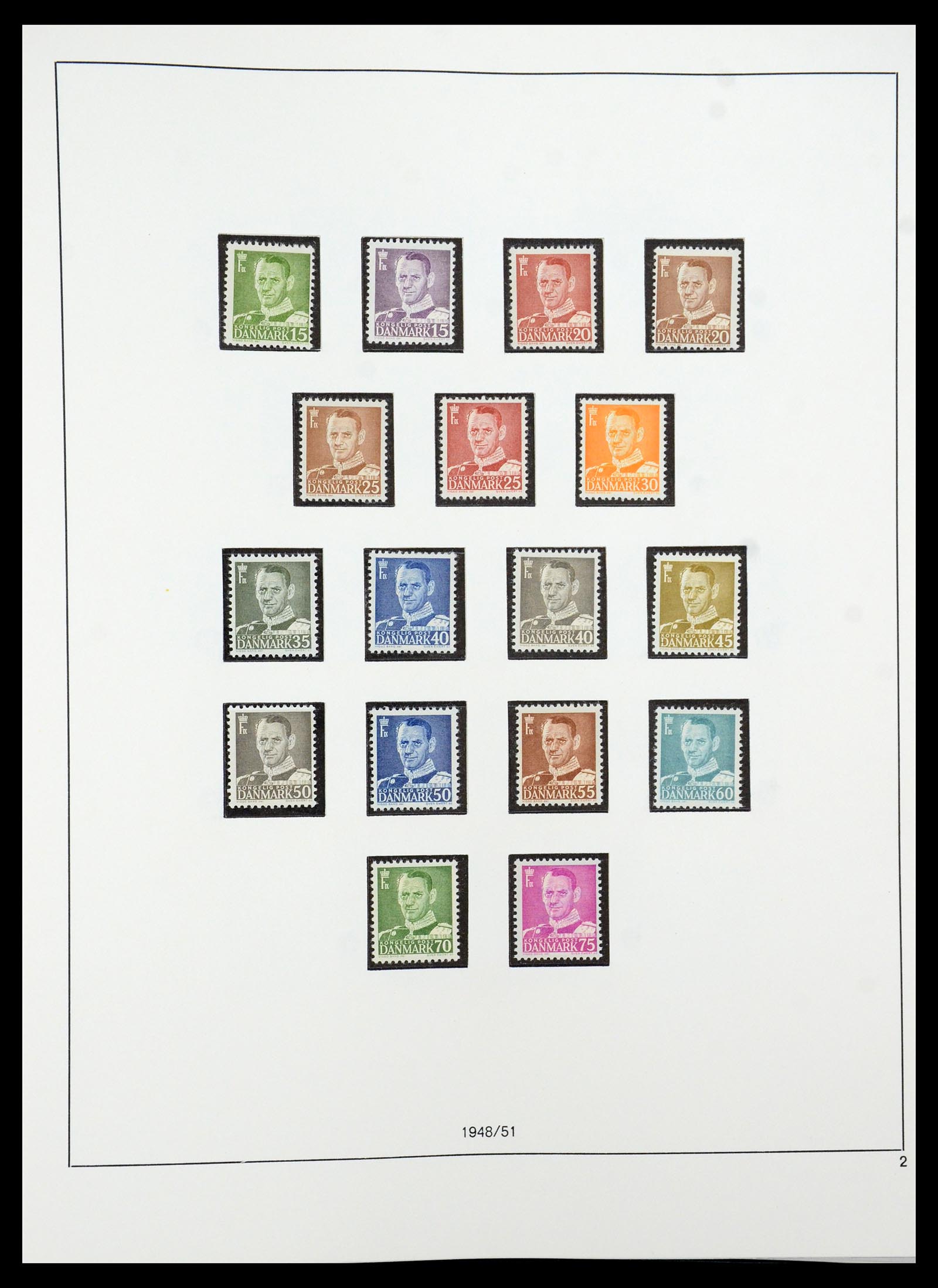 35308 002 - Postzegelverzameling 35308 Denemarken 1945-1998.
