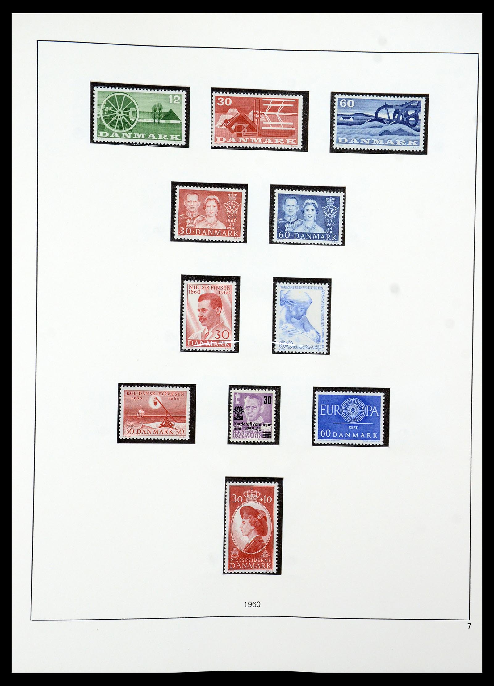 35308 007 - Postzegelverzameling 35308 Denemarken 1945-1998.