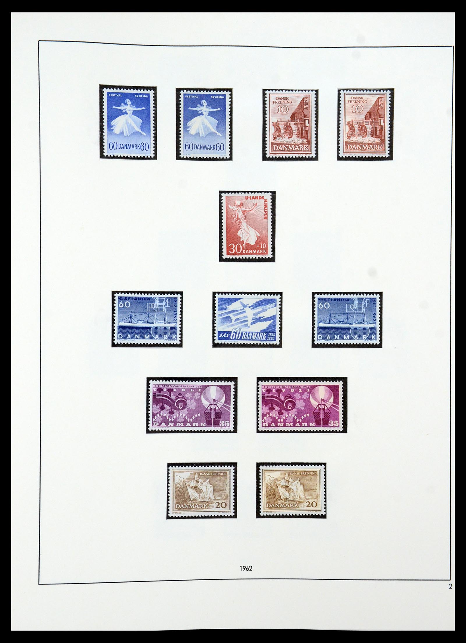35308 009 - Postzegelverzameling 35308 Denemarken 1945-1998.