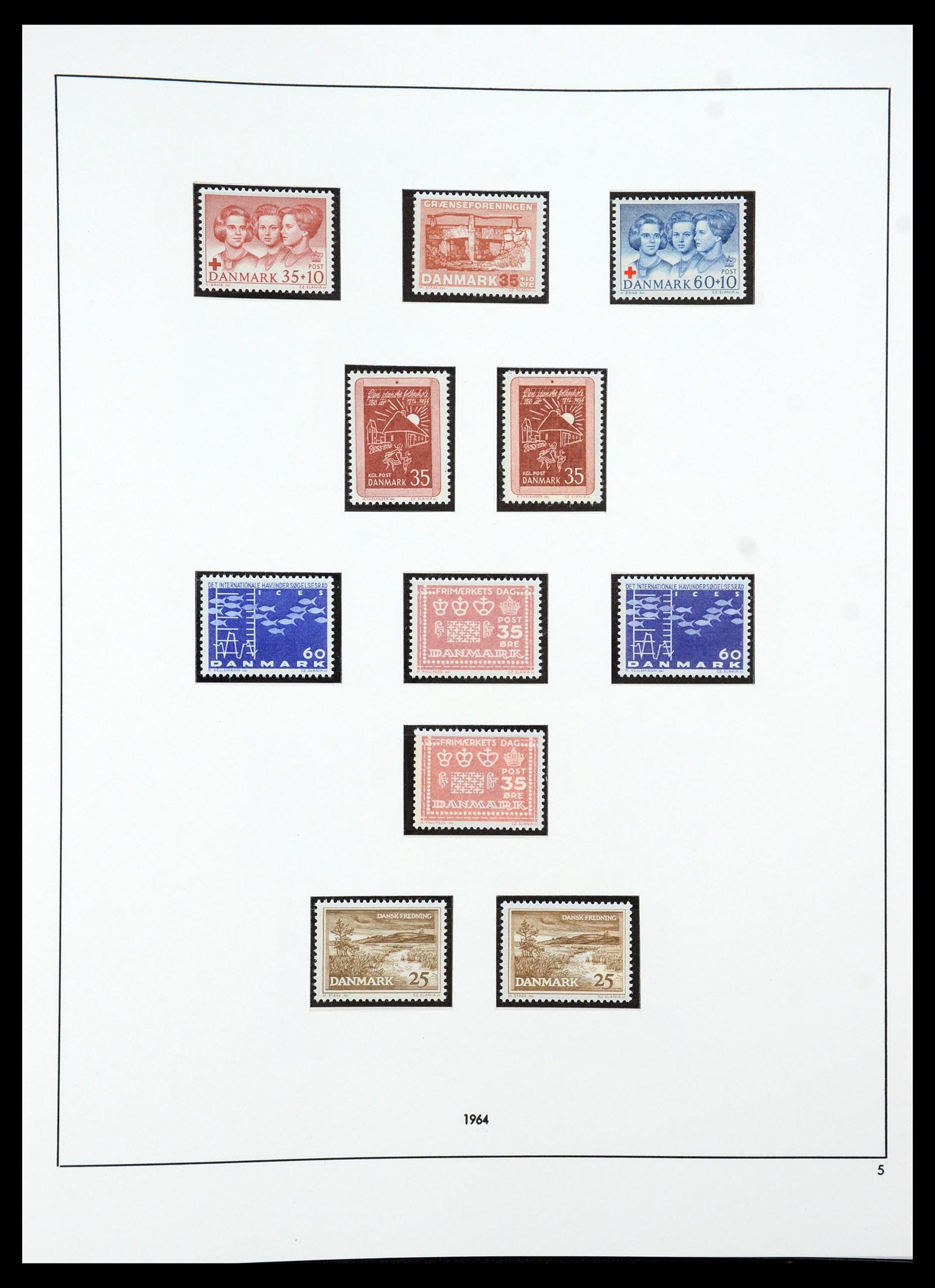 35308 012 - Postzegelverzameling 35308 Denemarken 1945-1998.