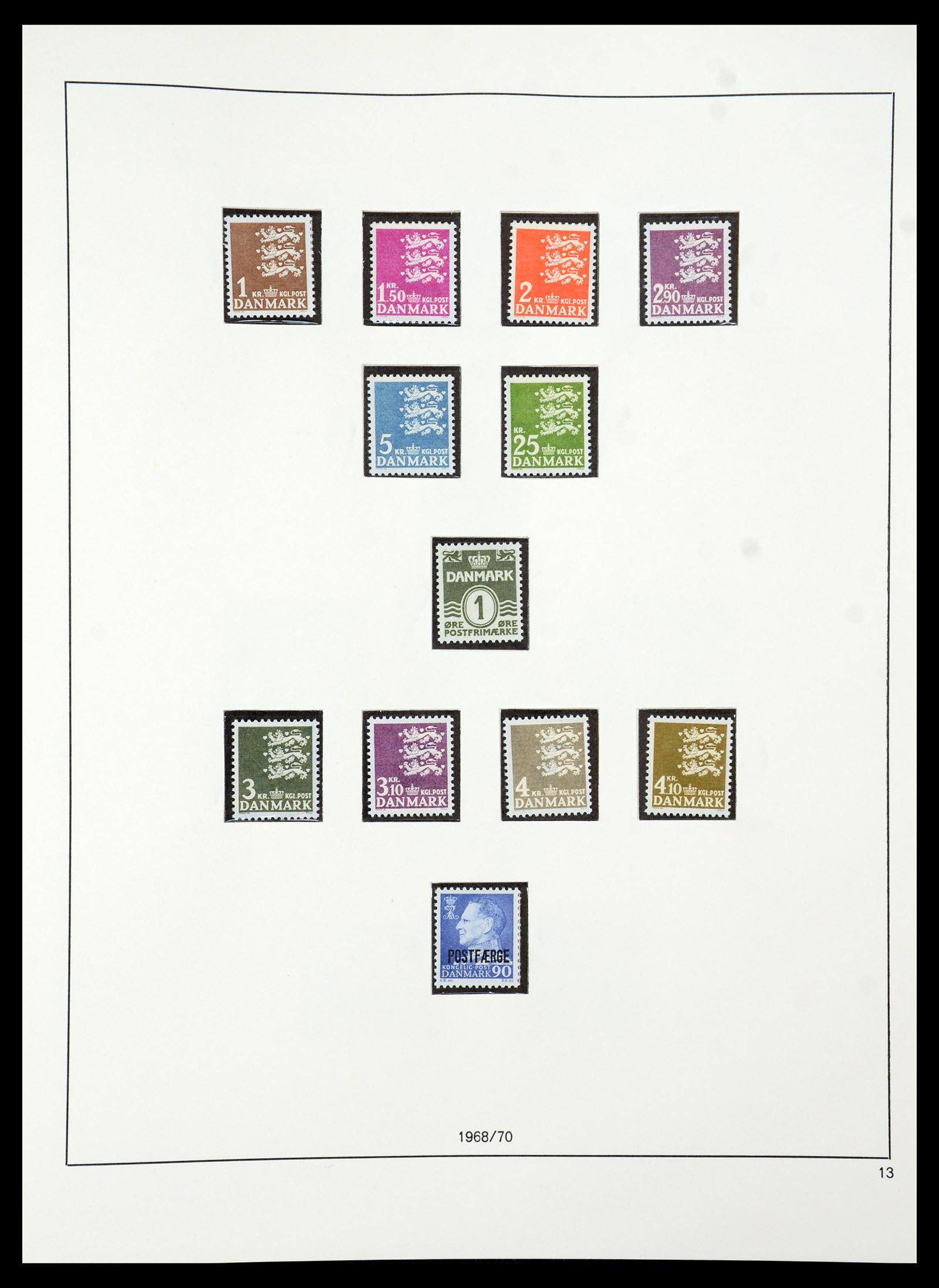 35308 020 - Postzegelverzameling 35308 Denemarken 1945-1998.